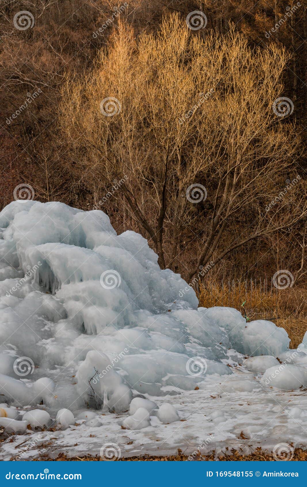 Mound of snow and ice stock image. Image of mountain ...