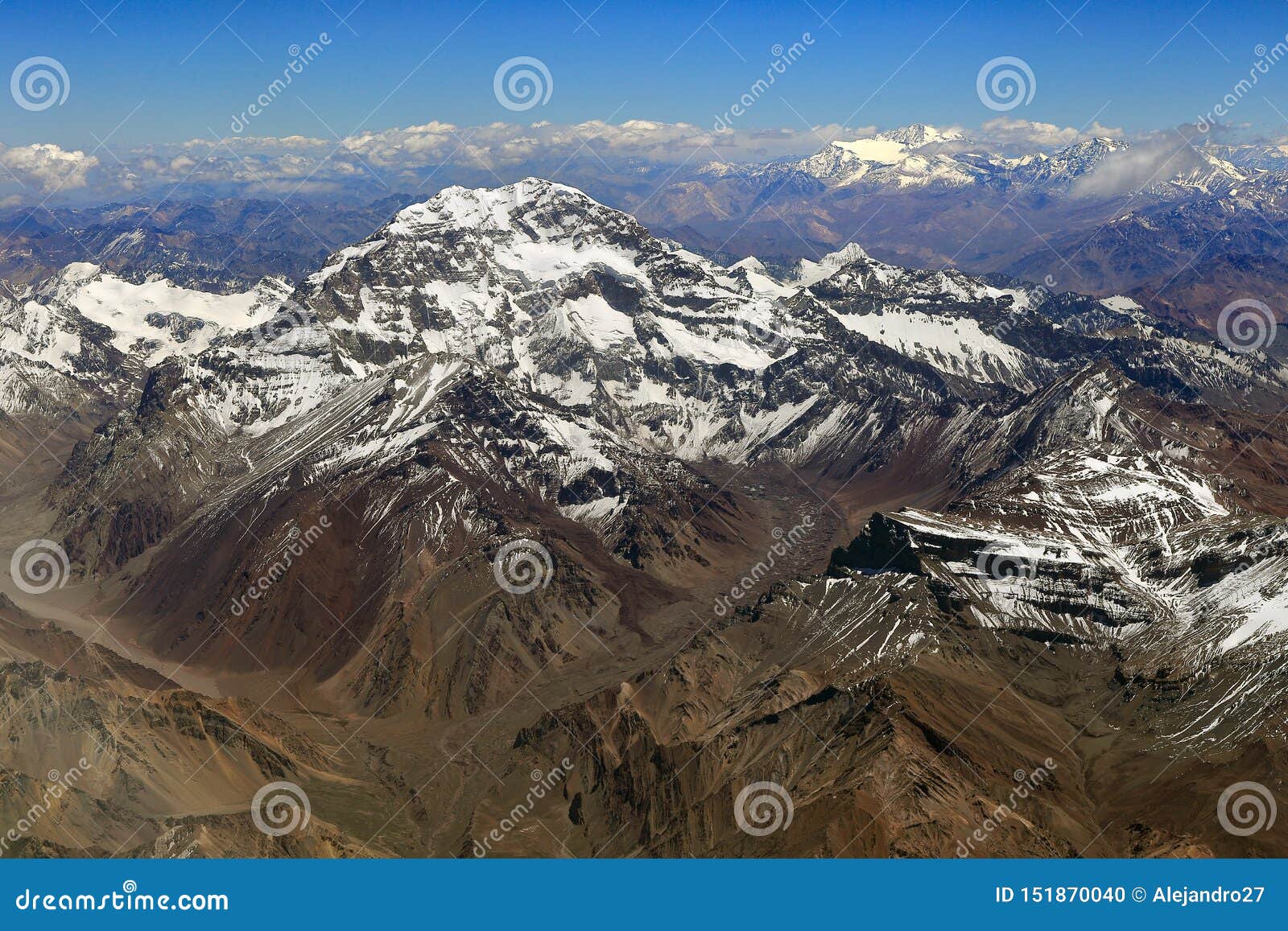 mount aconcagua. andes mountains in argentina.