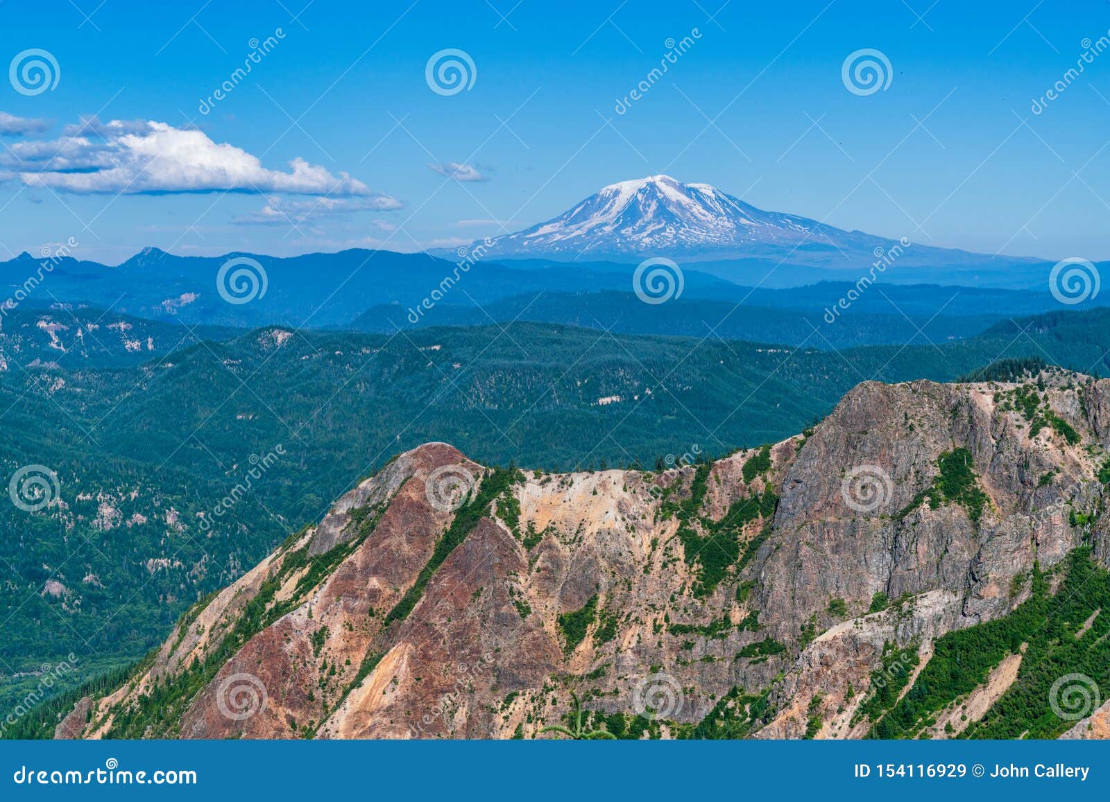 Mount Adams Washington State of the Cascade Range Stock Image Image of mountains, blue 154116929