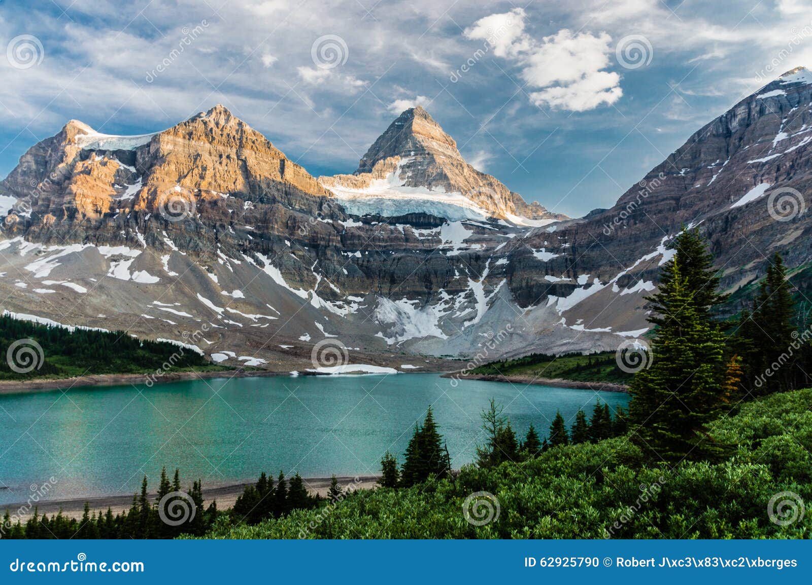 mount assiniboine with lake