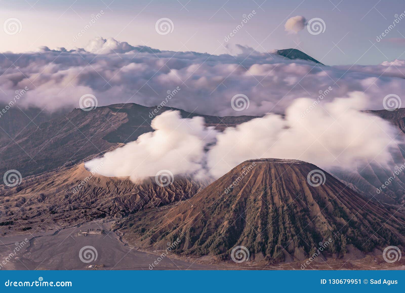 Mount Bromo And Semeru Volcano Landscape View High Resolution Image