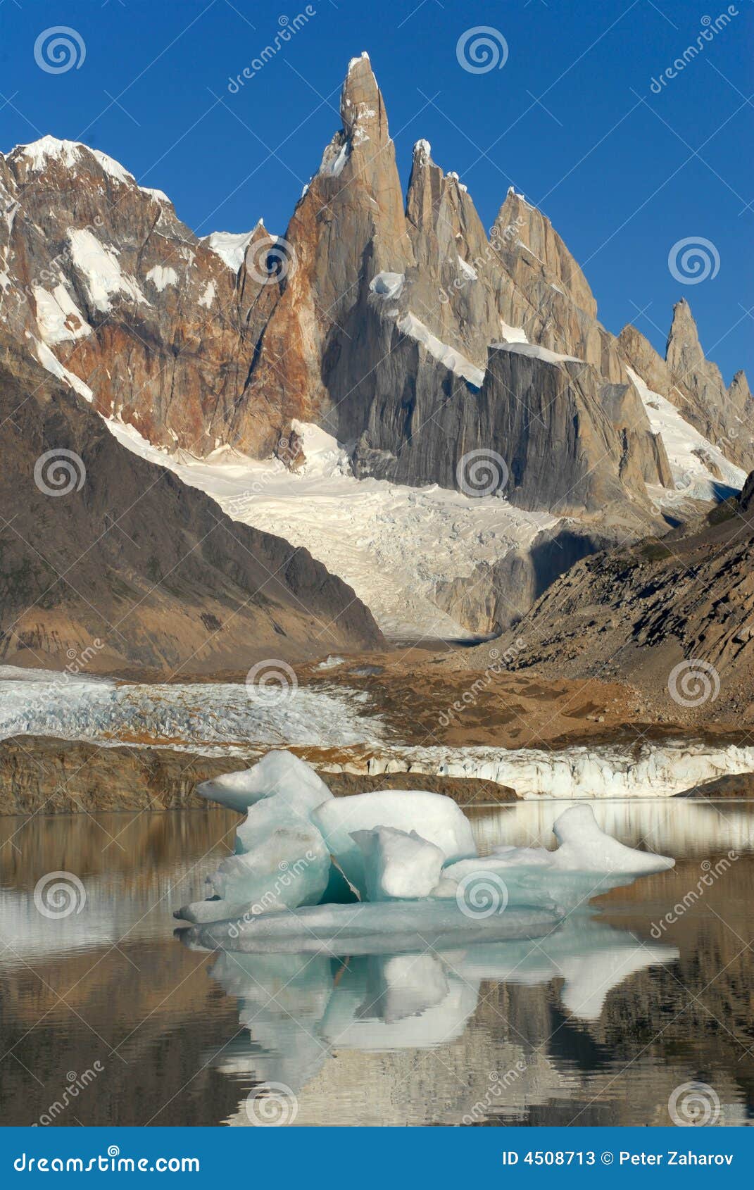 mount cerro torre from lake torre