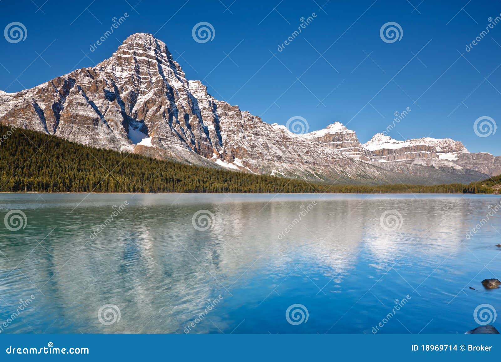mount chephren and waterfowl lake, canada