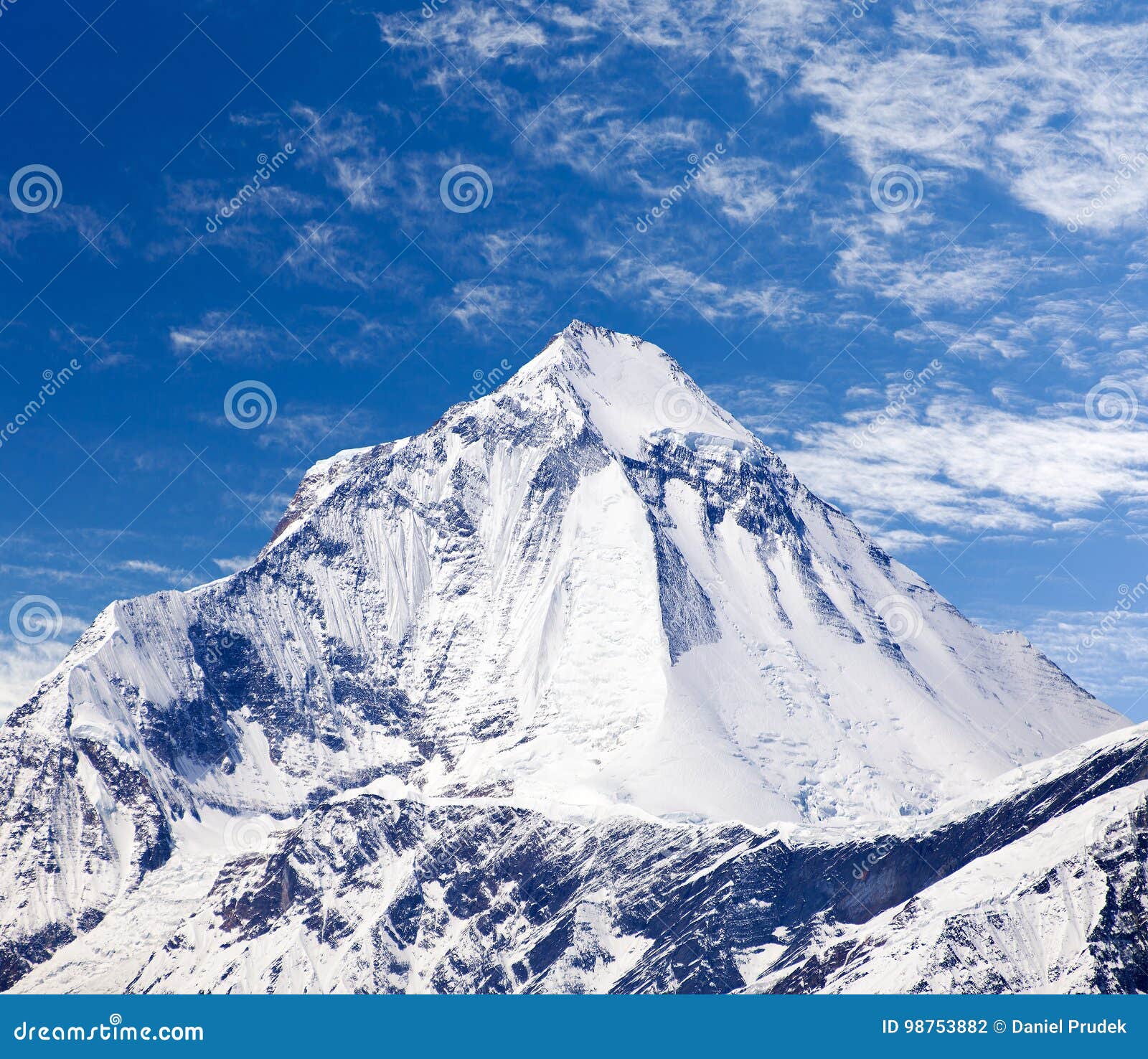 mount dhaulagiri,near thorung la pass and beautiful sky