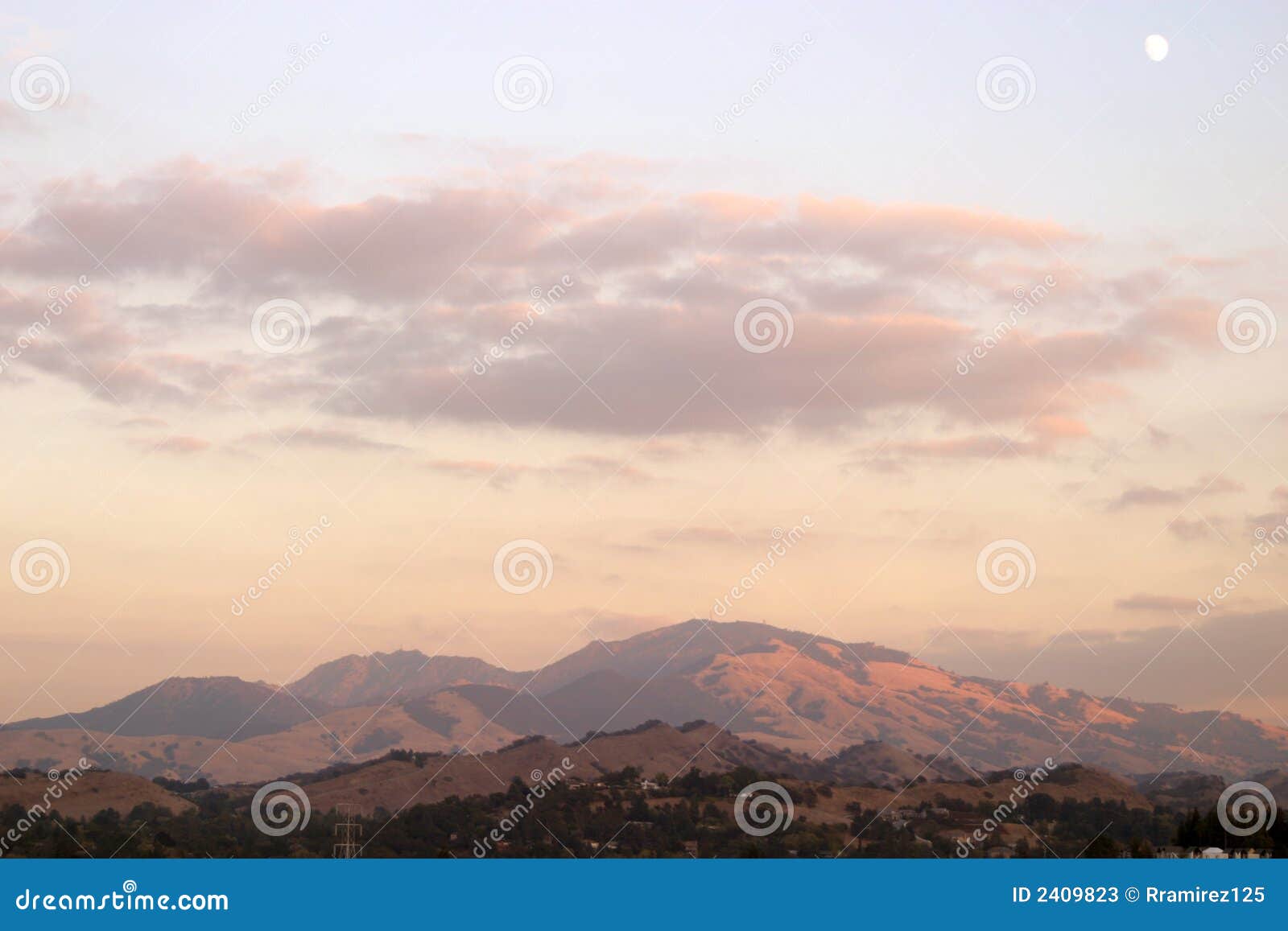 mount diablo and moon