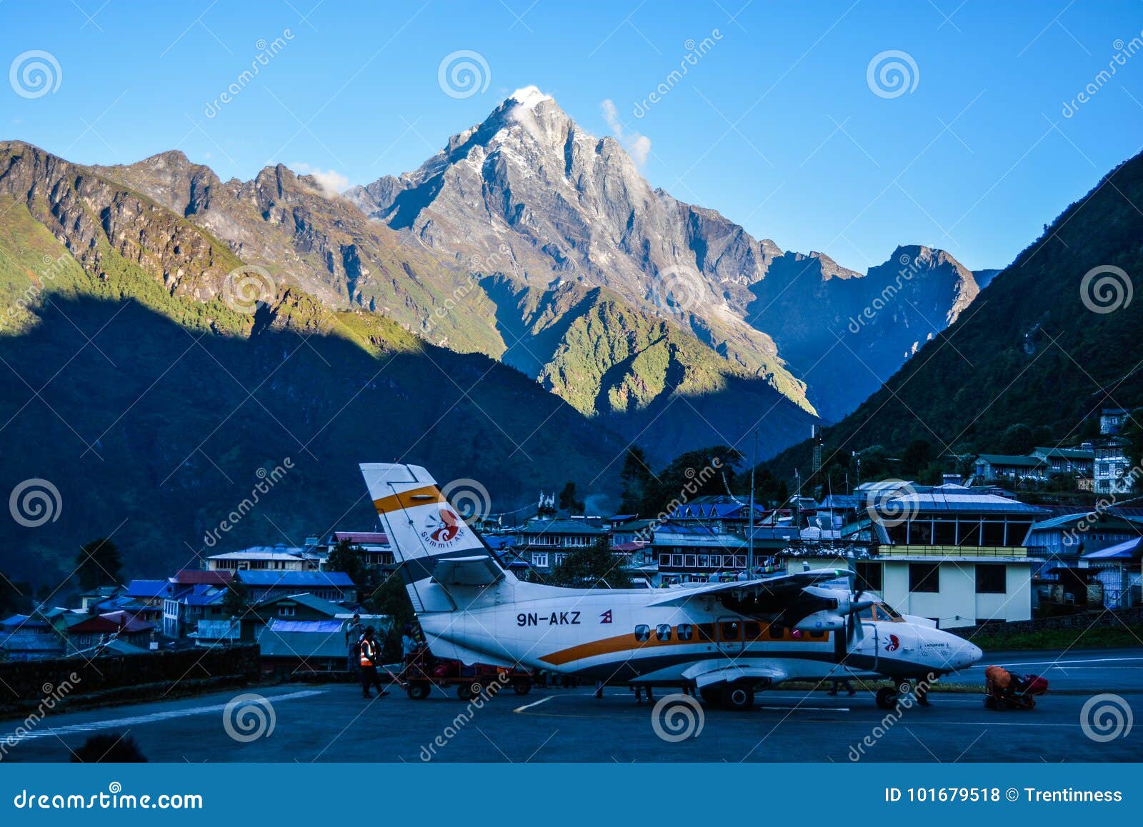 Mount Everest and Kathmandu Editorial Stock Photo Image of hills