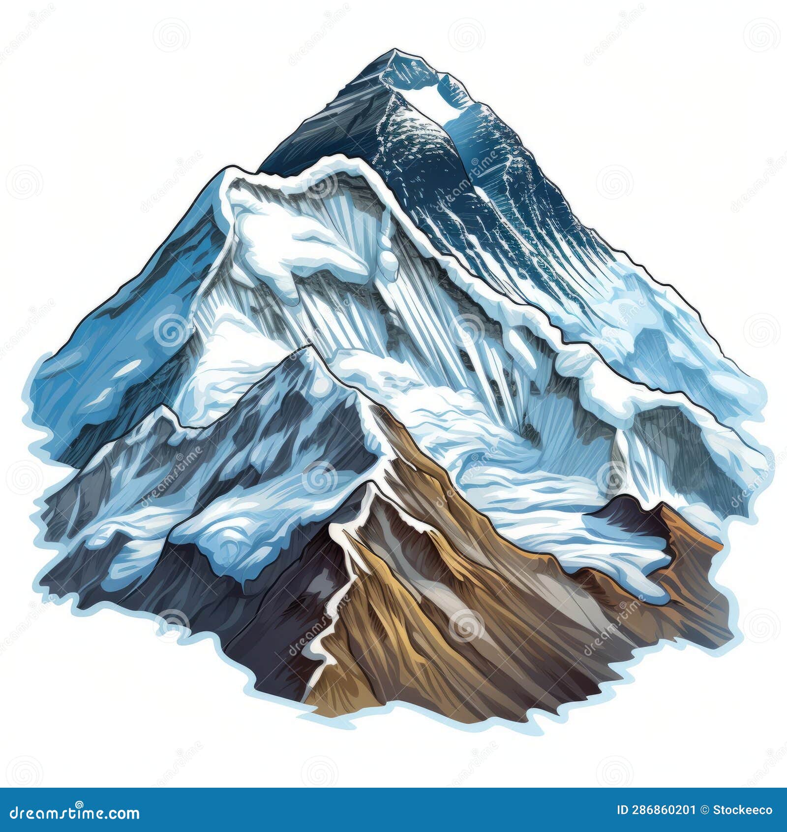How to Draw Mount Everest Easy - YouTube