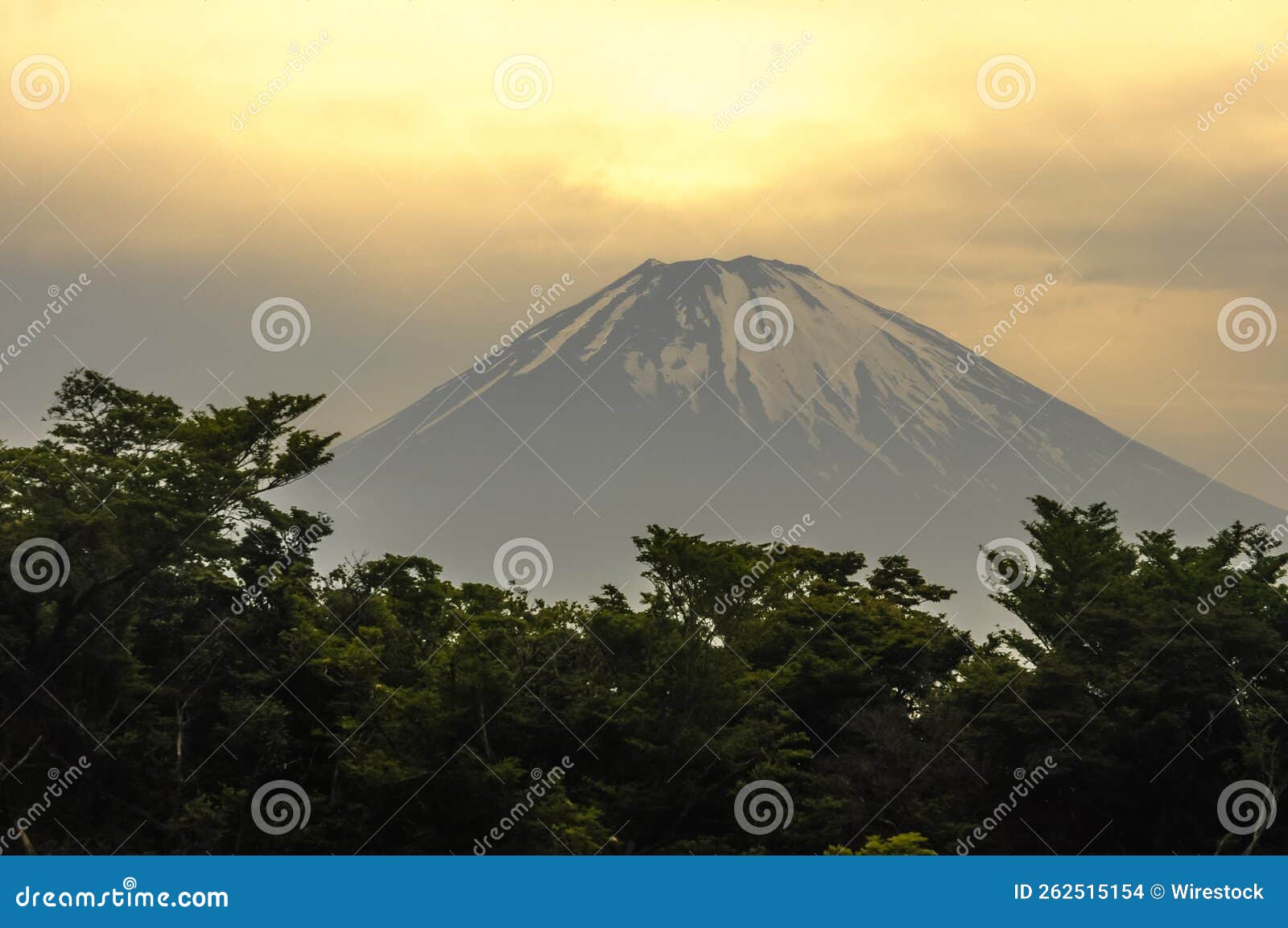 mount fuji from the fumaroles in mount hakone, hakone, kanagawa prefecture, japan. the picture is in
