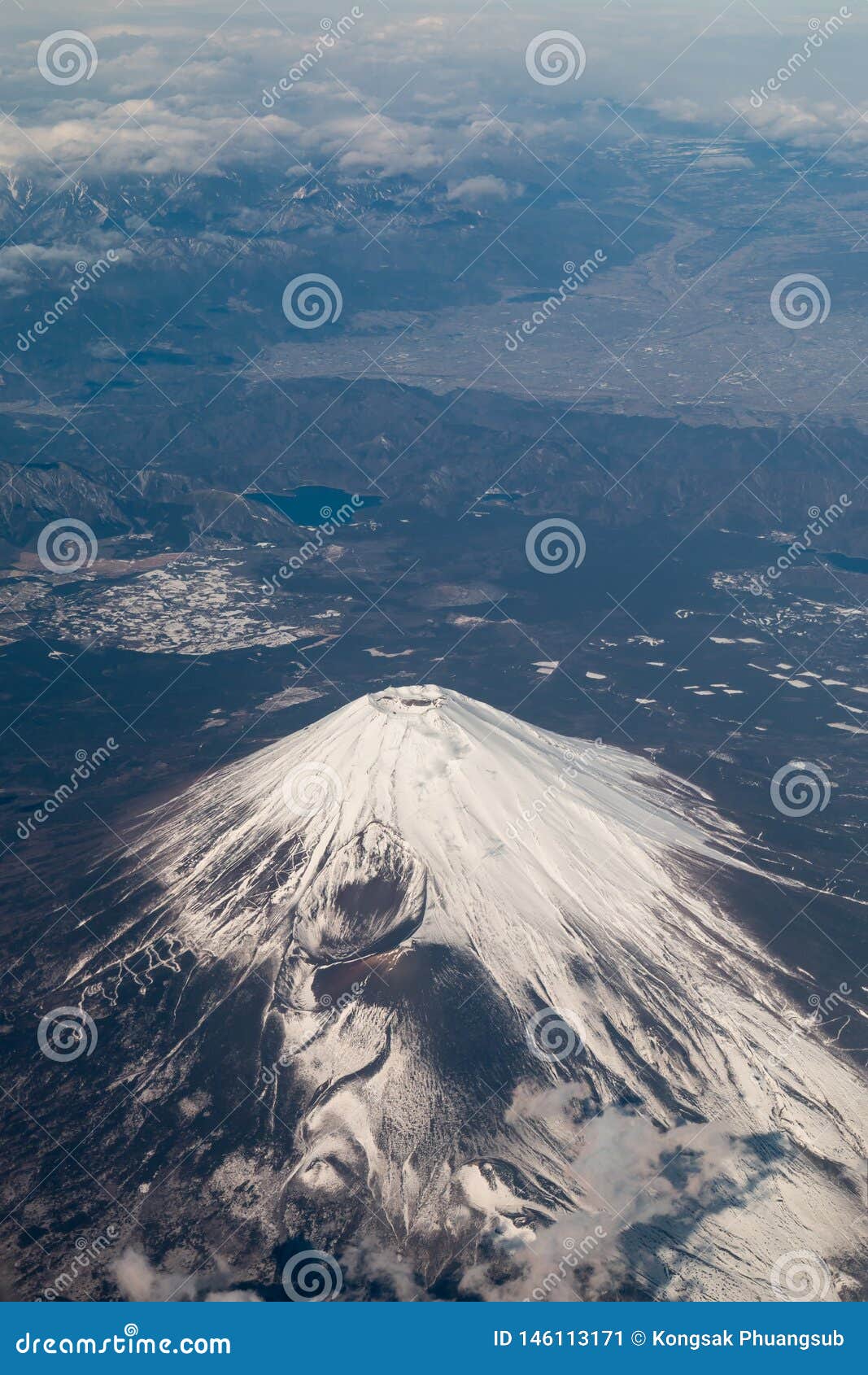 Mount Fuji with Snow on Top during Winter Season Stock Image - Image of ...