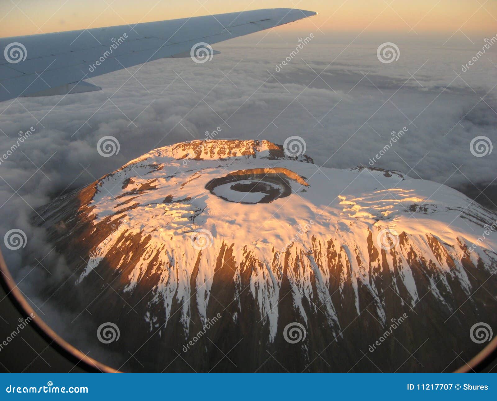 flying over mount kilimanjaro