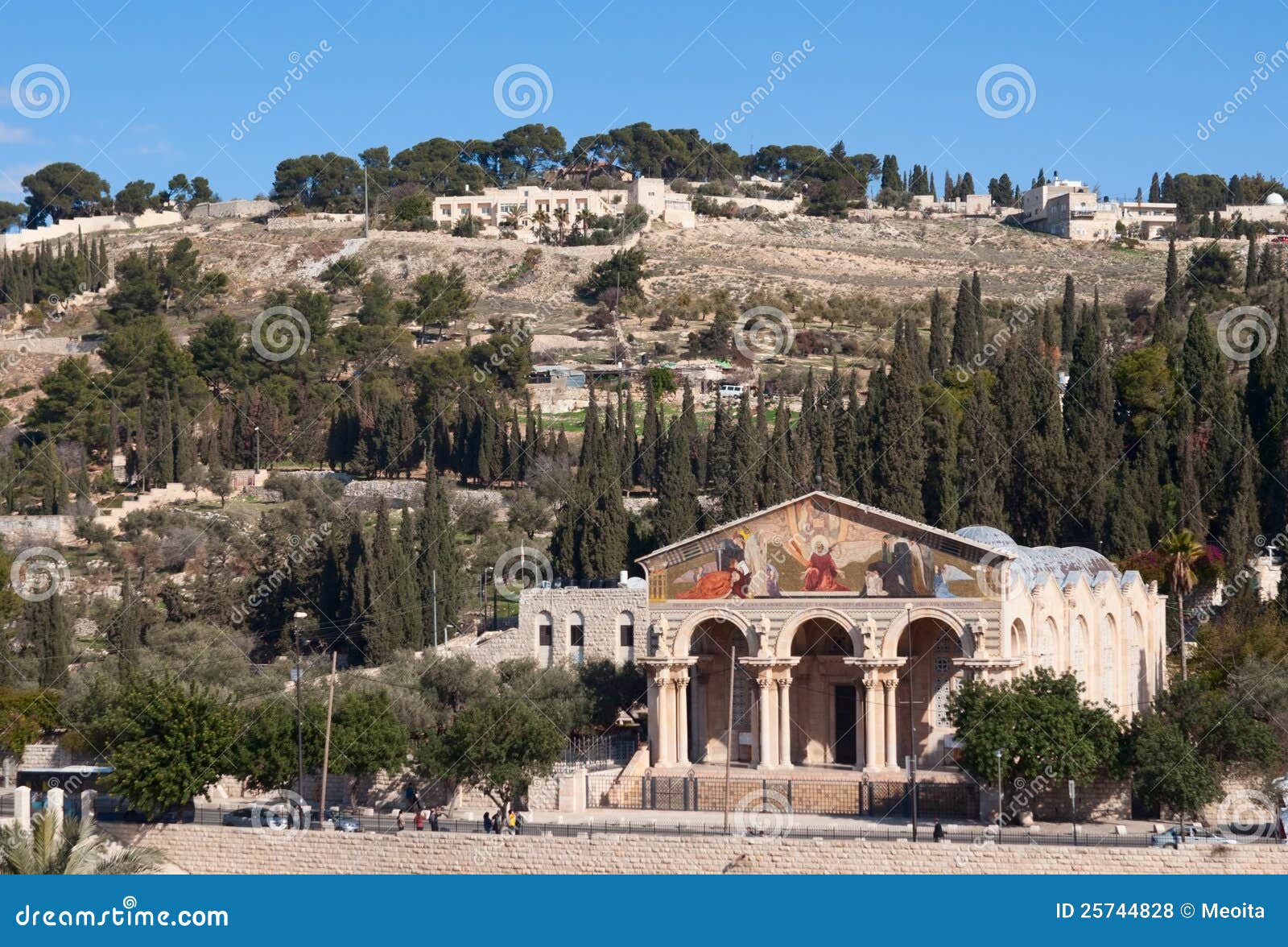 Mount of Olives and Church of All Nations Stock Photo Image of mosaic