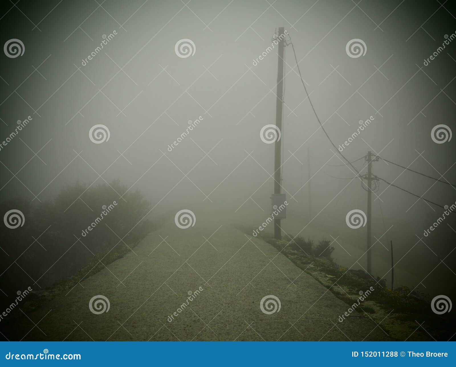 foggy day on mount pantokrator