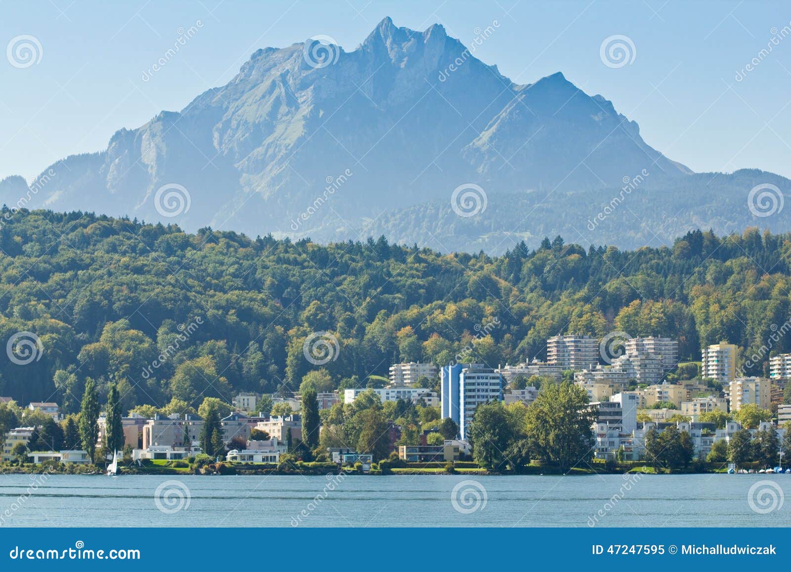 Mount Pilatus On Lake Lucerne In Switzerland Stock Image Image Of Horizontal Lucerne 47247595