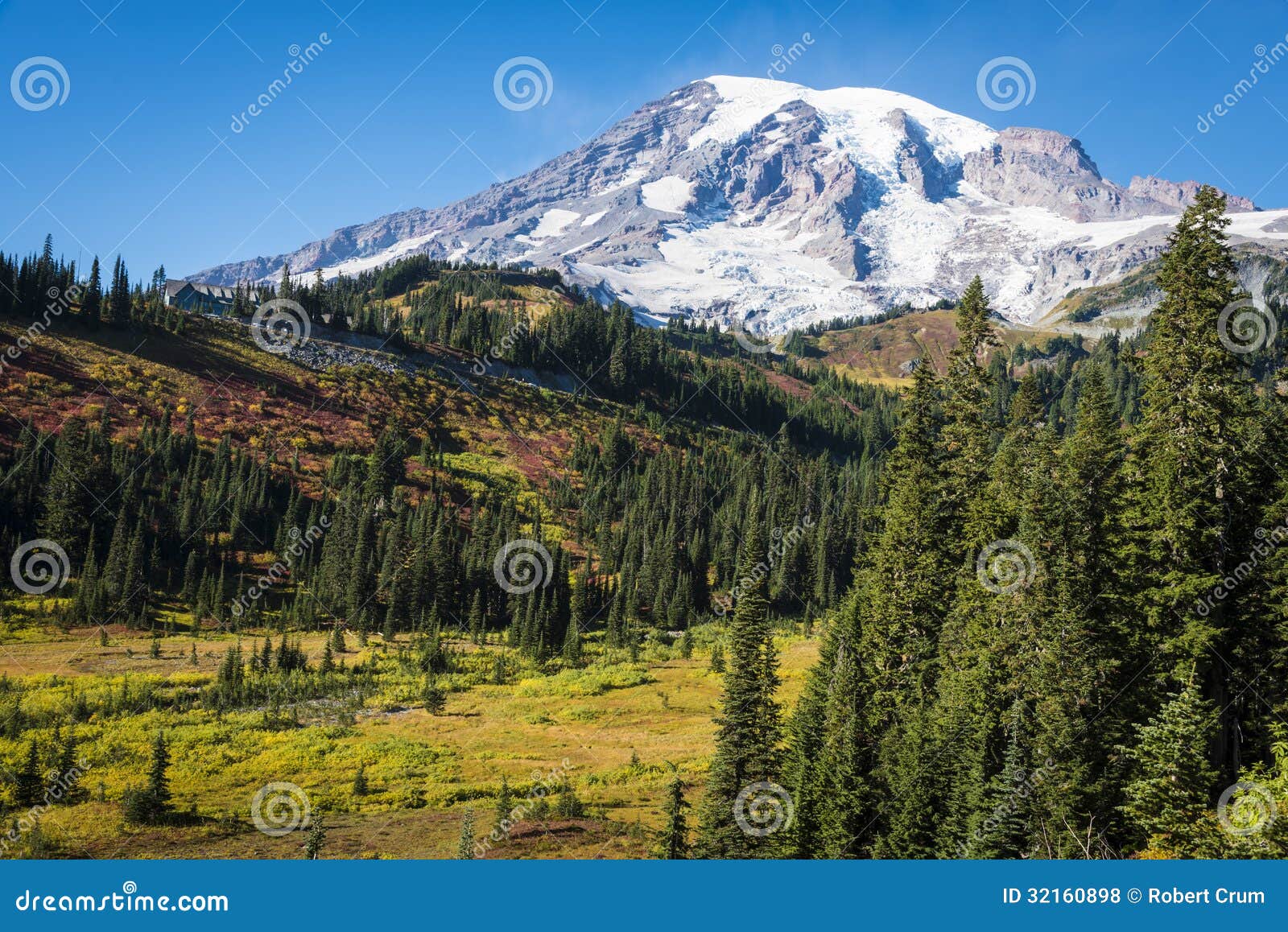 mount rainier in autumn