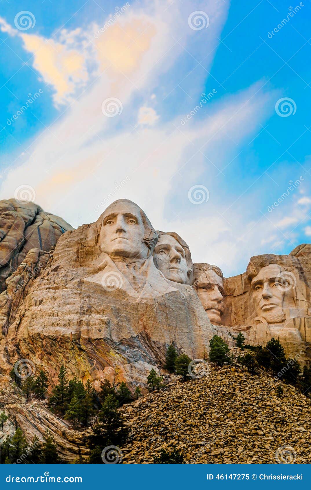 mount rushmore sunset colors