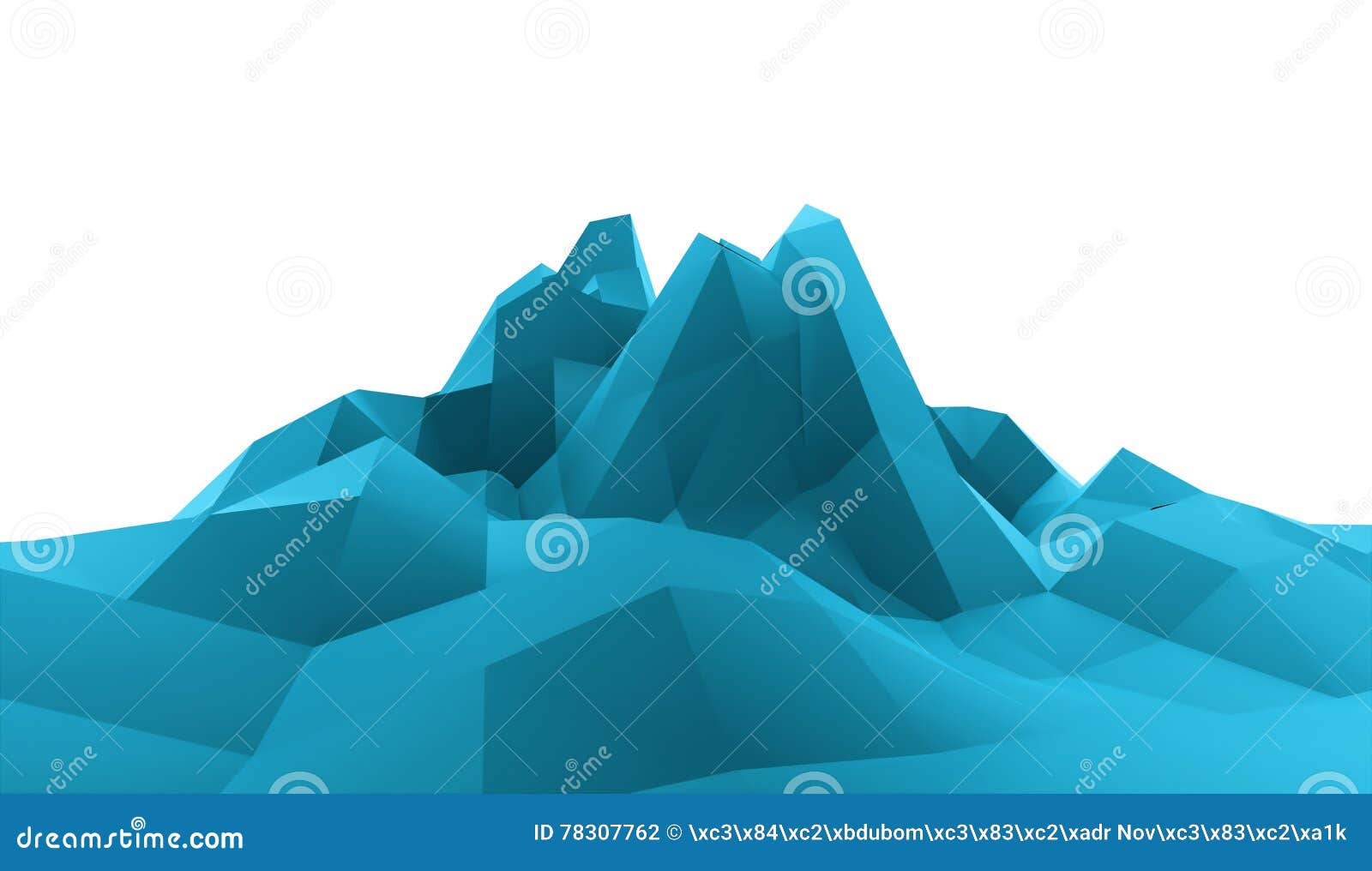 Mountain Abstract Concept Rendered Stock Illustration Illustration of