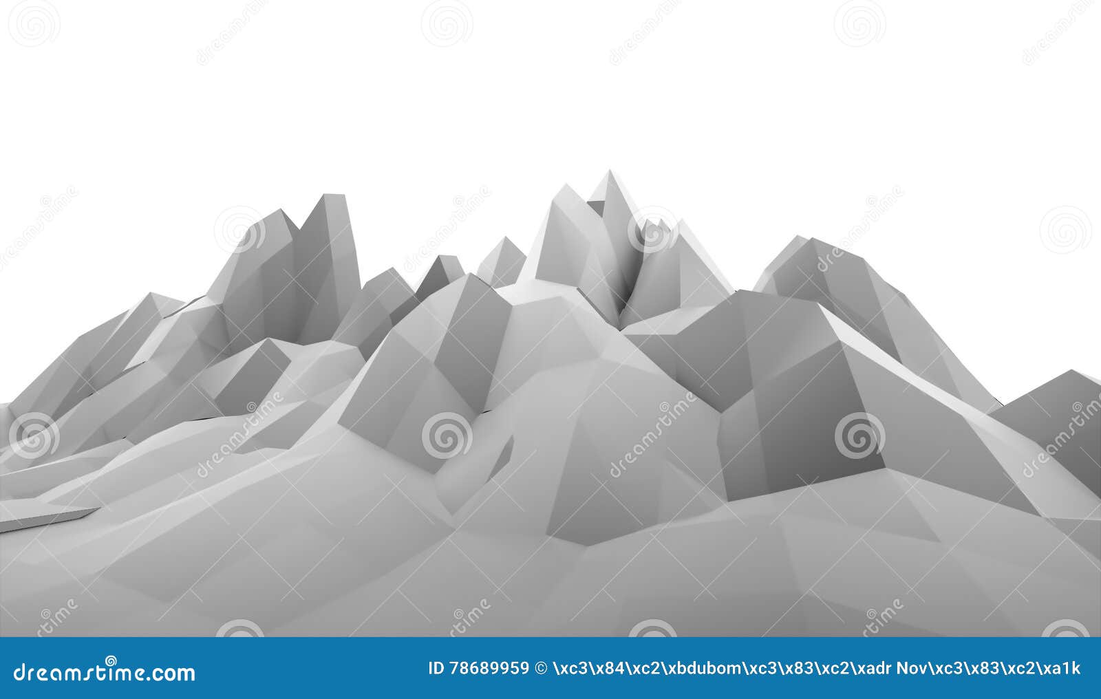 Mountain Abstract Concept Rendered Stock Illustration Illustration of