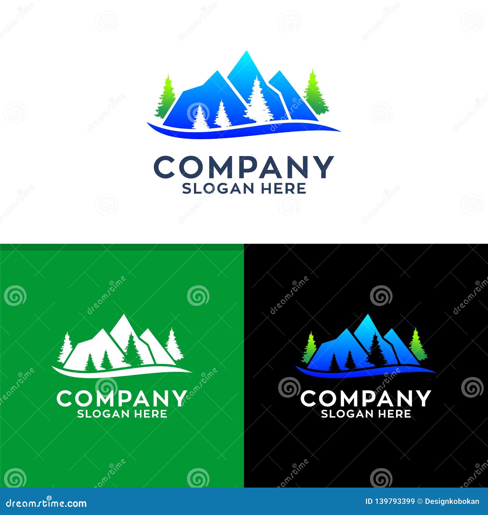 Mountain Adventure Logo Design Vector Stock Vector - Illustration of ...