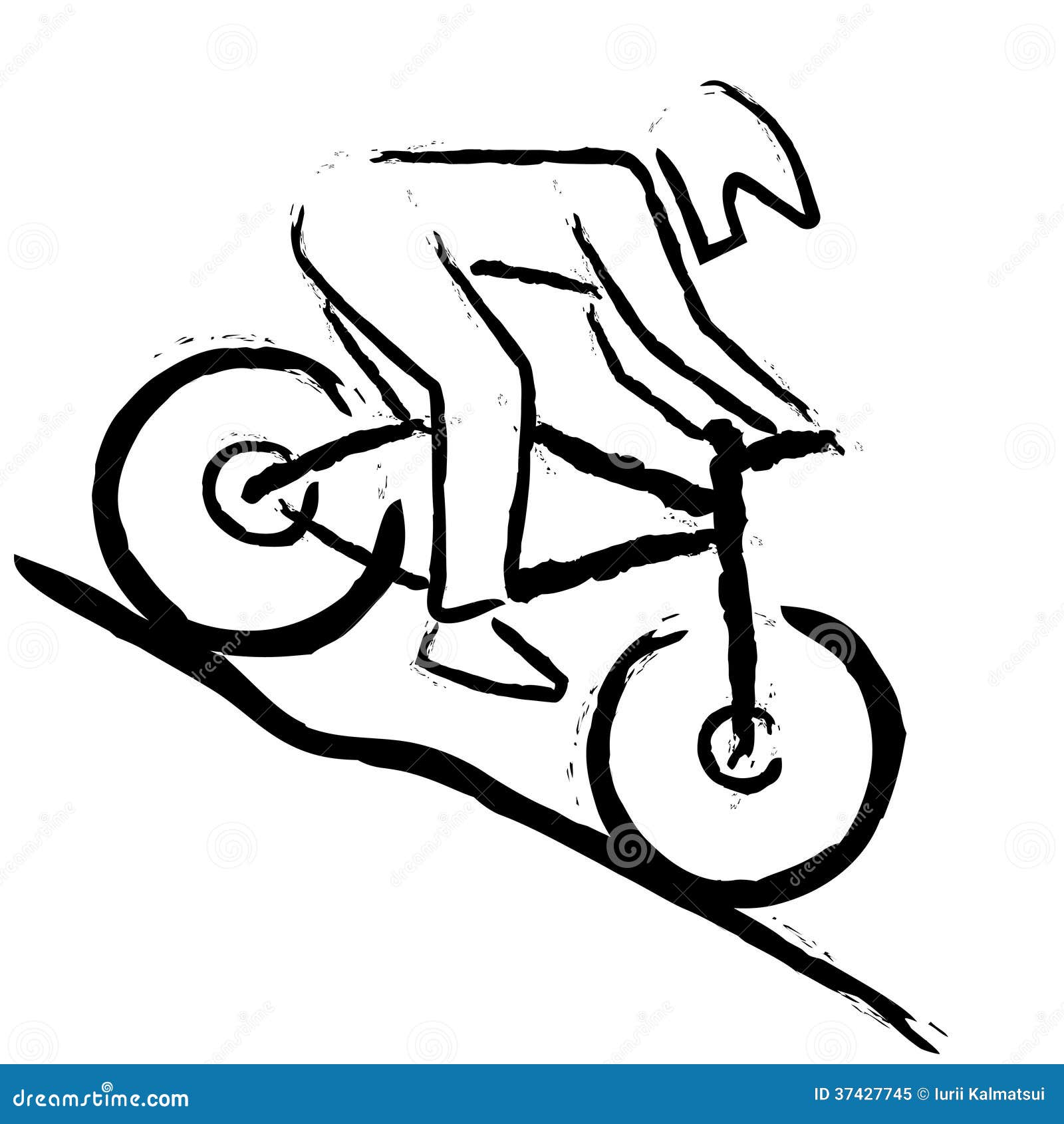 Mountain bike illustrazione vettoriale. Illustrazione di bici - 37427745