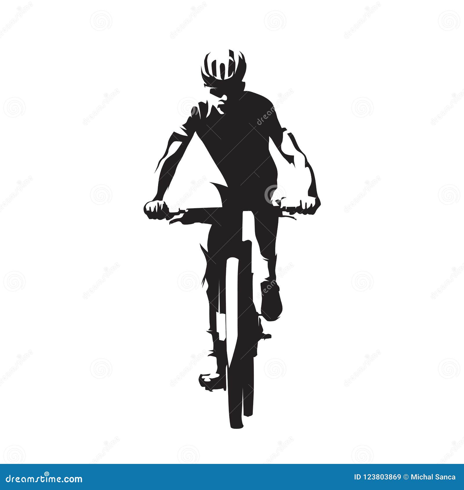 mountain bike cycling, mtb,  silhouette