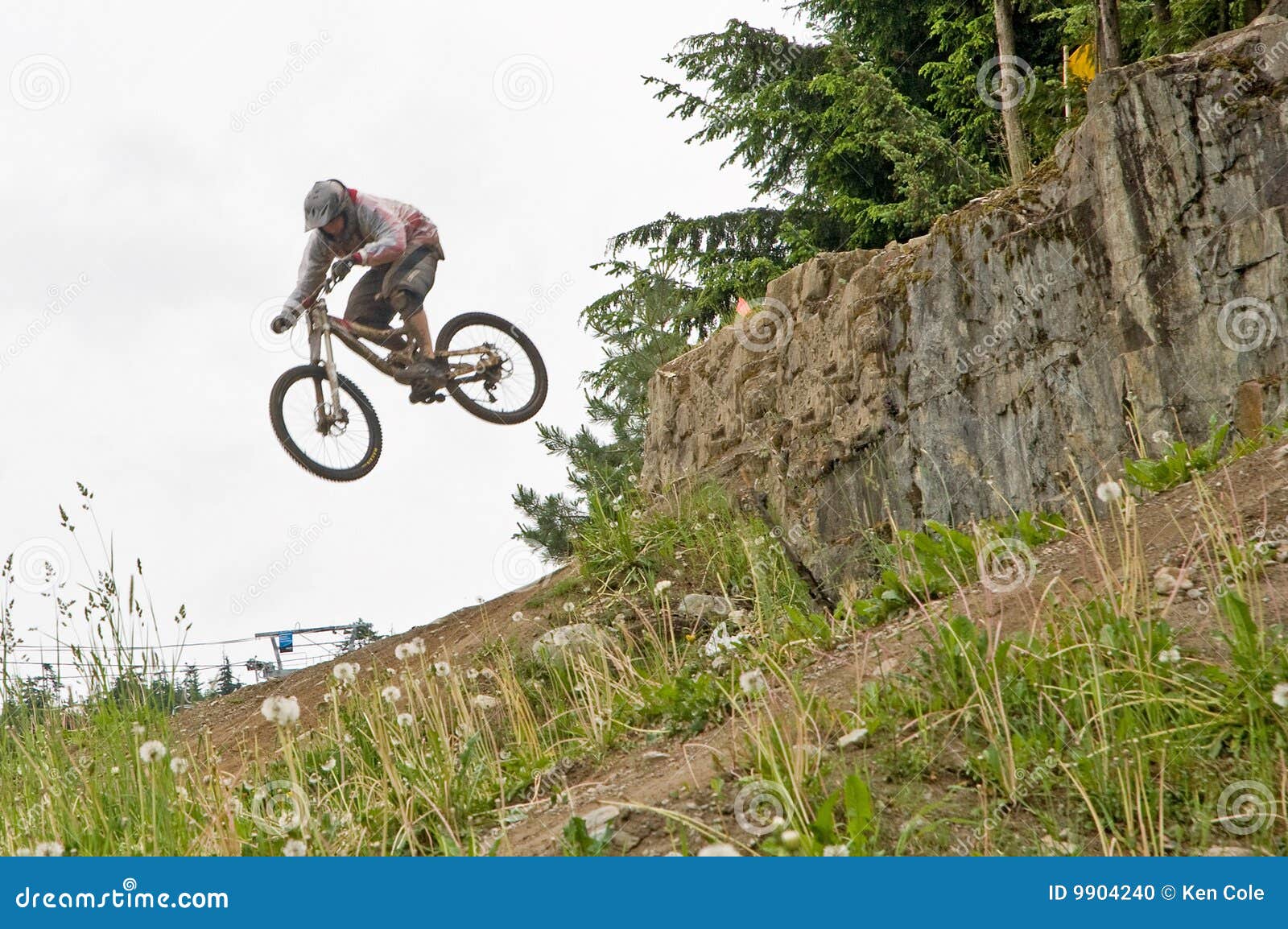 Mountain bike jumping stock photo. Image of mountain, jump 9904240
