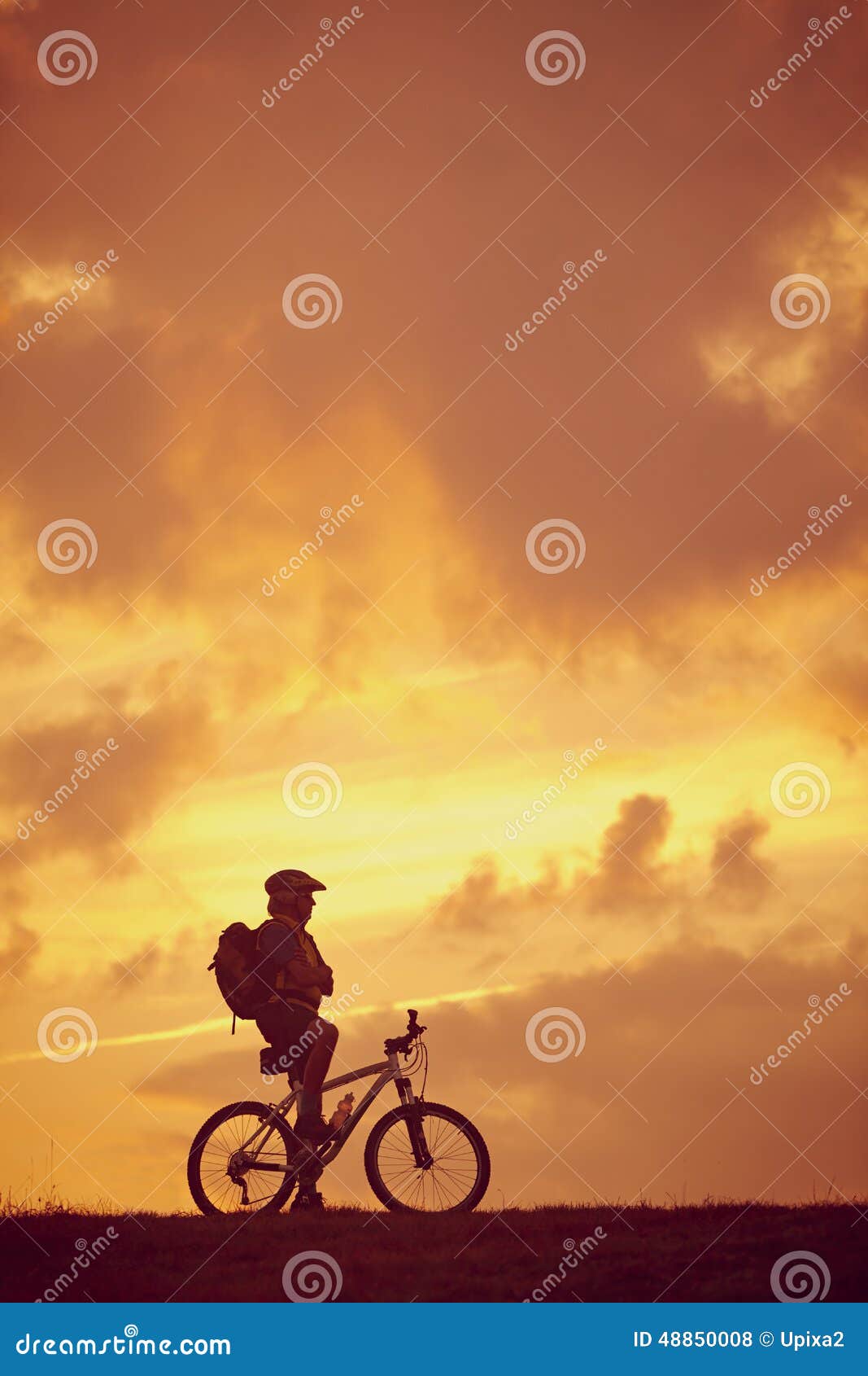 Mountain bike man standing stock photo. Image of sport 48850008