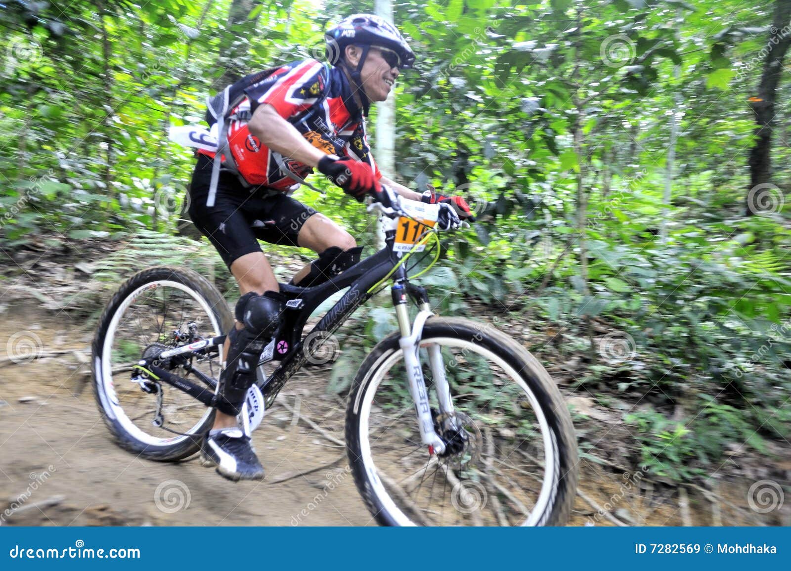 Mountain Bike Racer editorial stock image. Image of biker 7282569