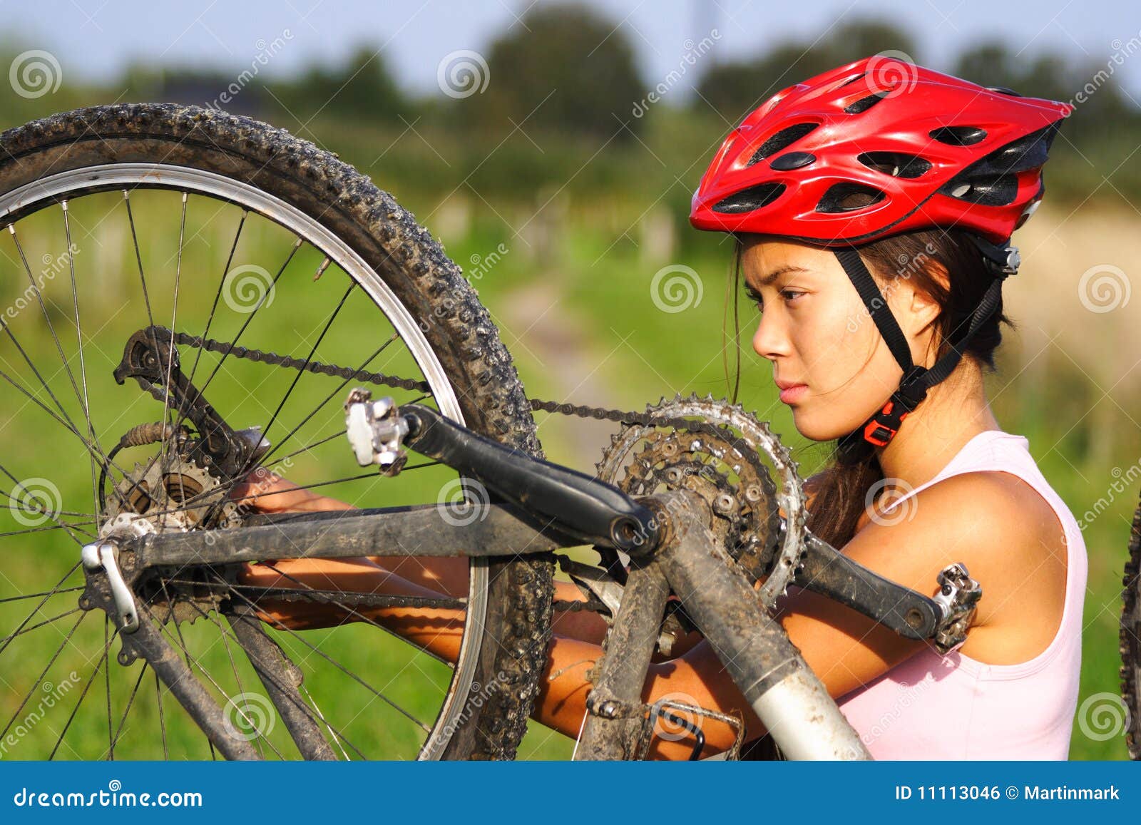 Mountain bike repair stock photo. Image of bicycling - 11113046