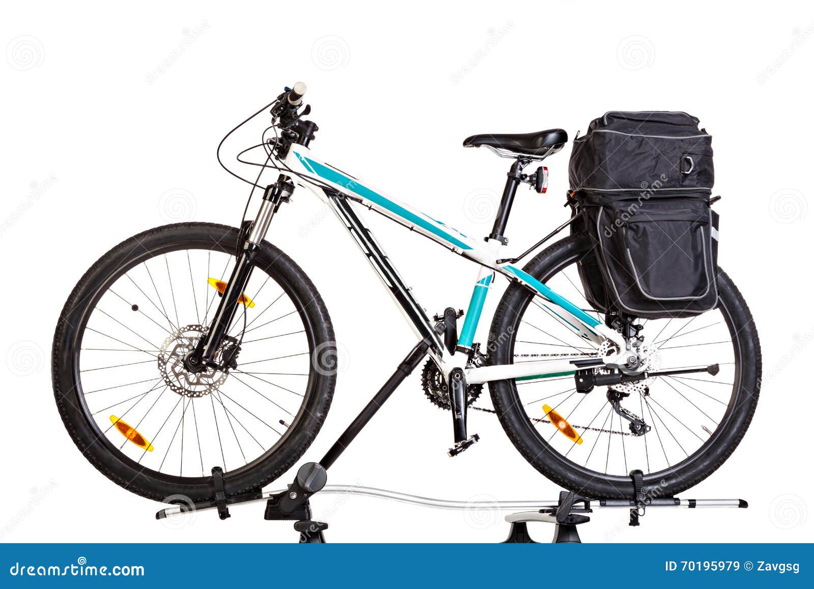 Mountain Bike with Saddlebags. Stock Image Image of female, lifestyle