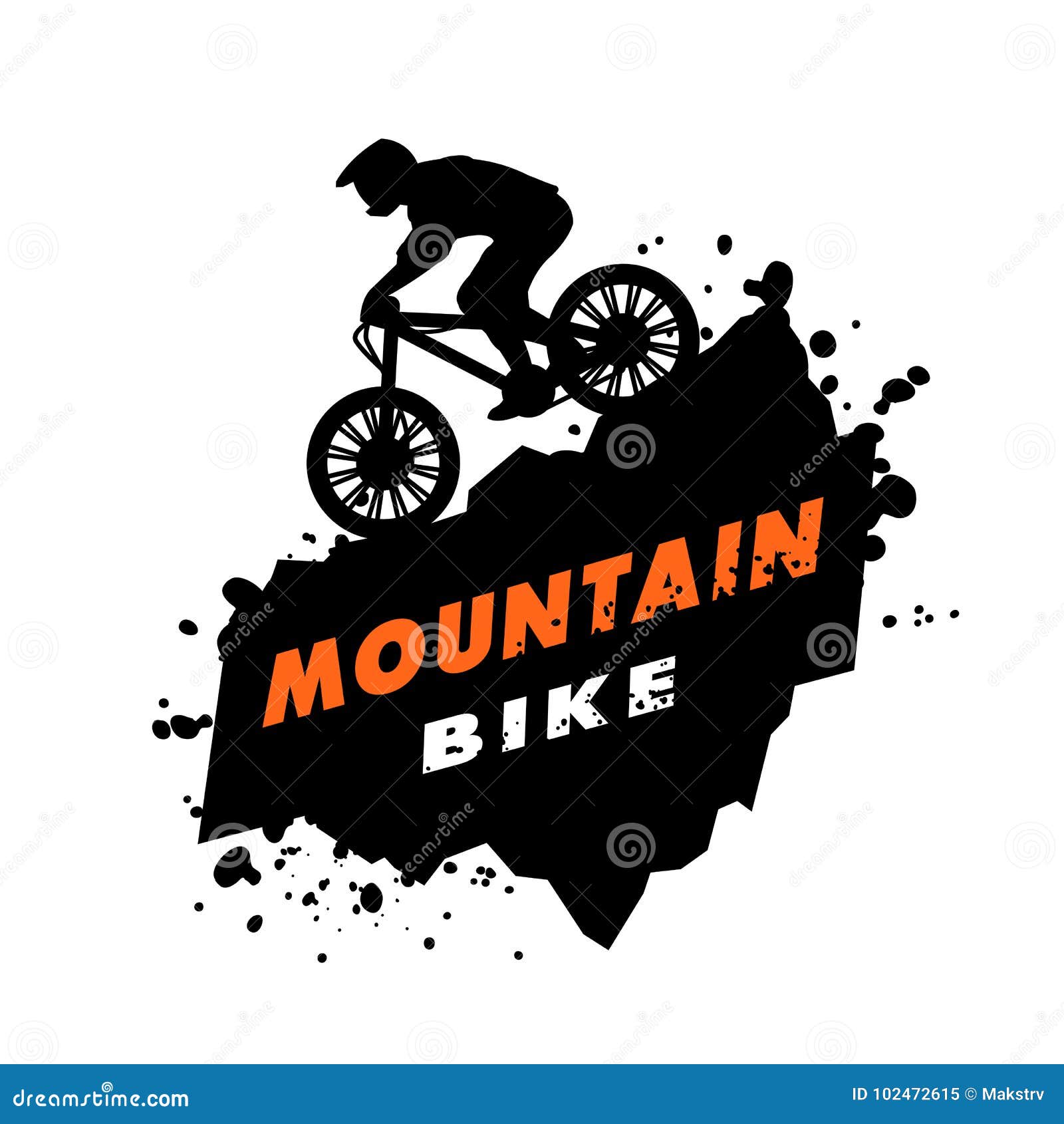 mountain bike trials emblem.