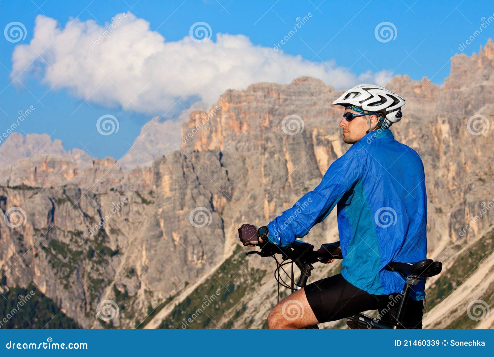 Mountain Biking in European Alps Stock Image Image of adventure