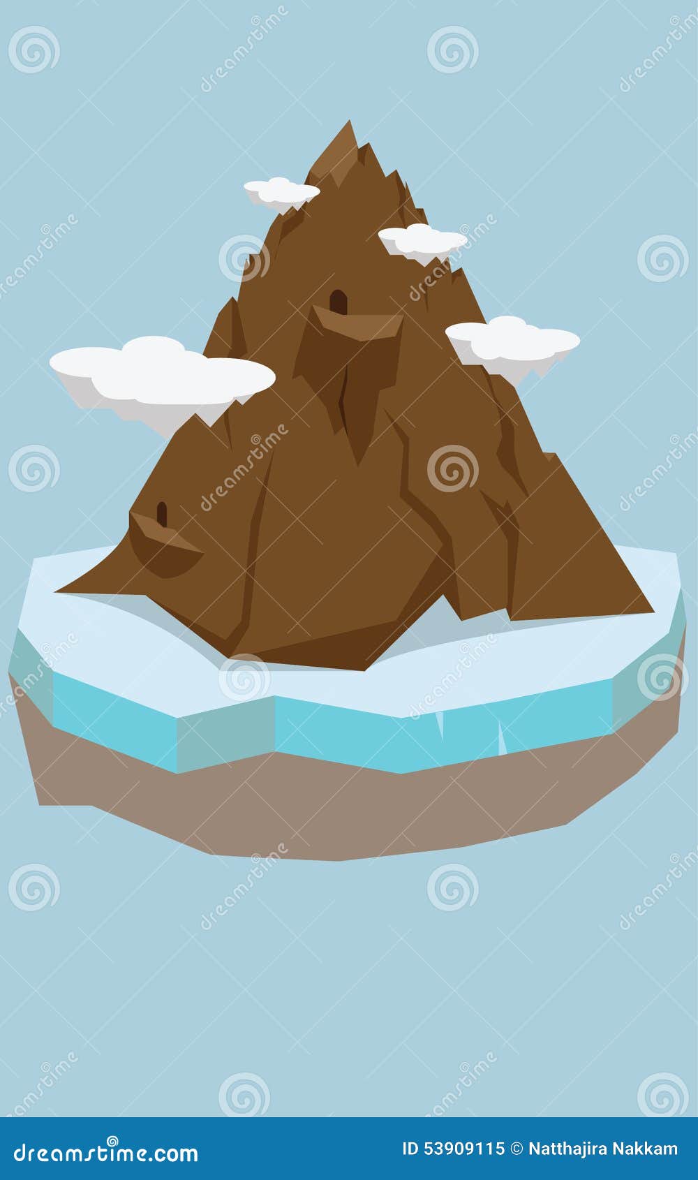 Mountain Cartoon Illustration Stock Illustration - Illustration of