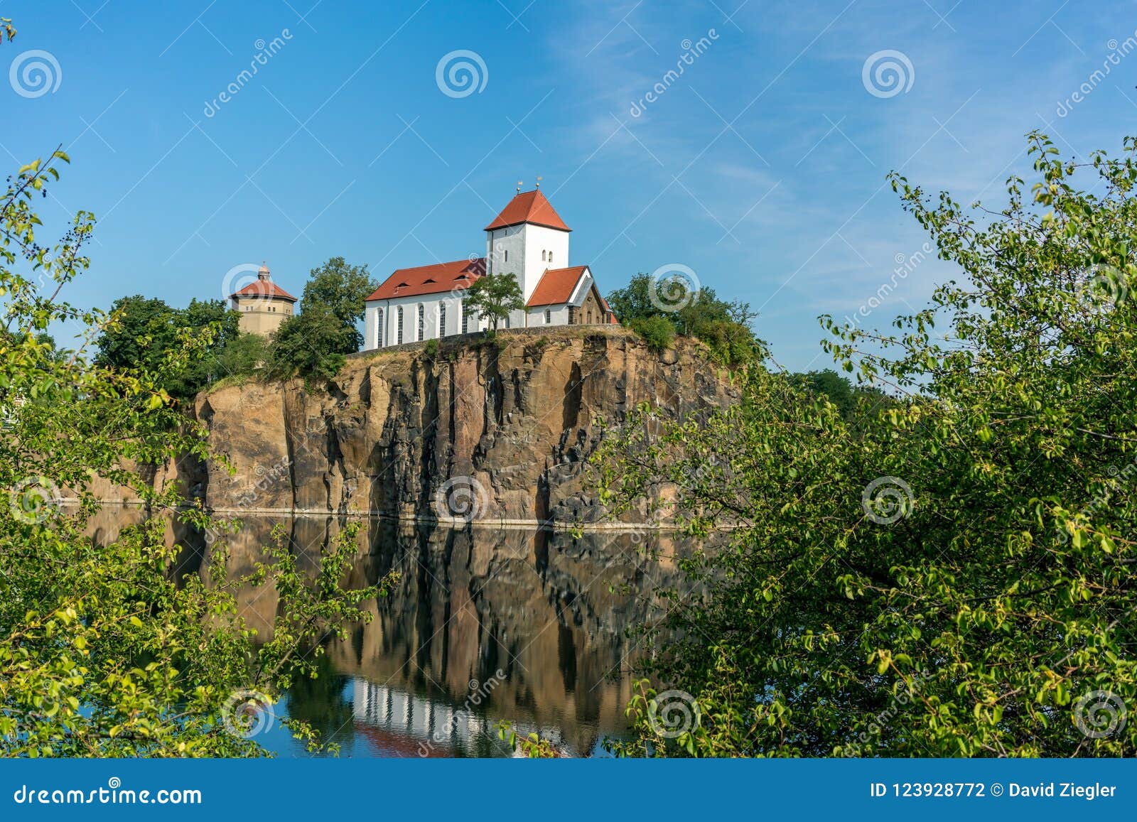 mountain church in beucha near brandis, saxony, germany