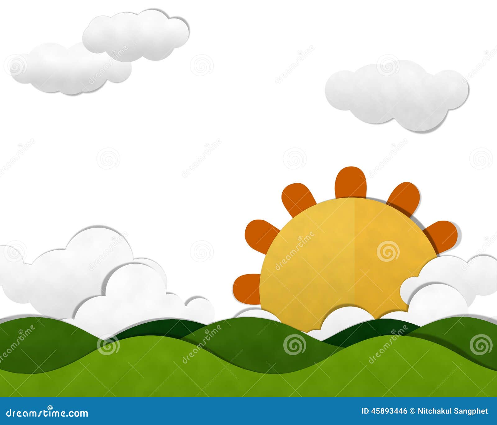 Mountain and Cloud sky stock illustration. Illustration of creative