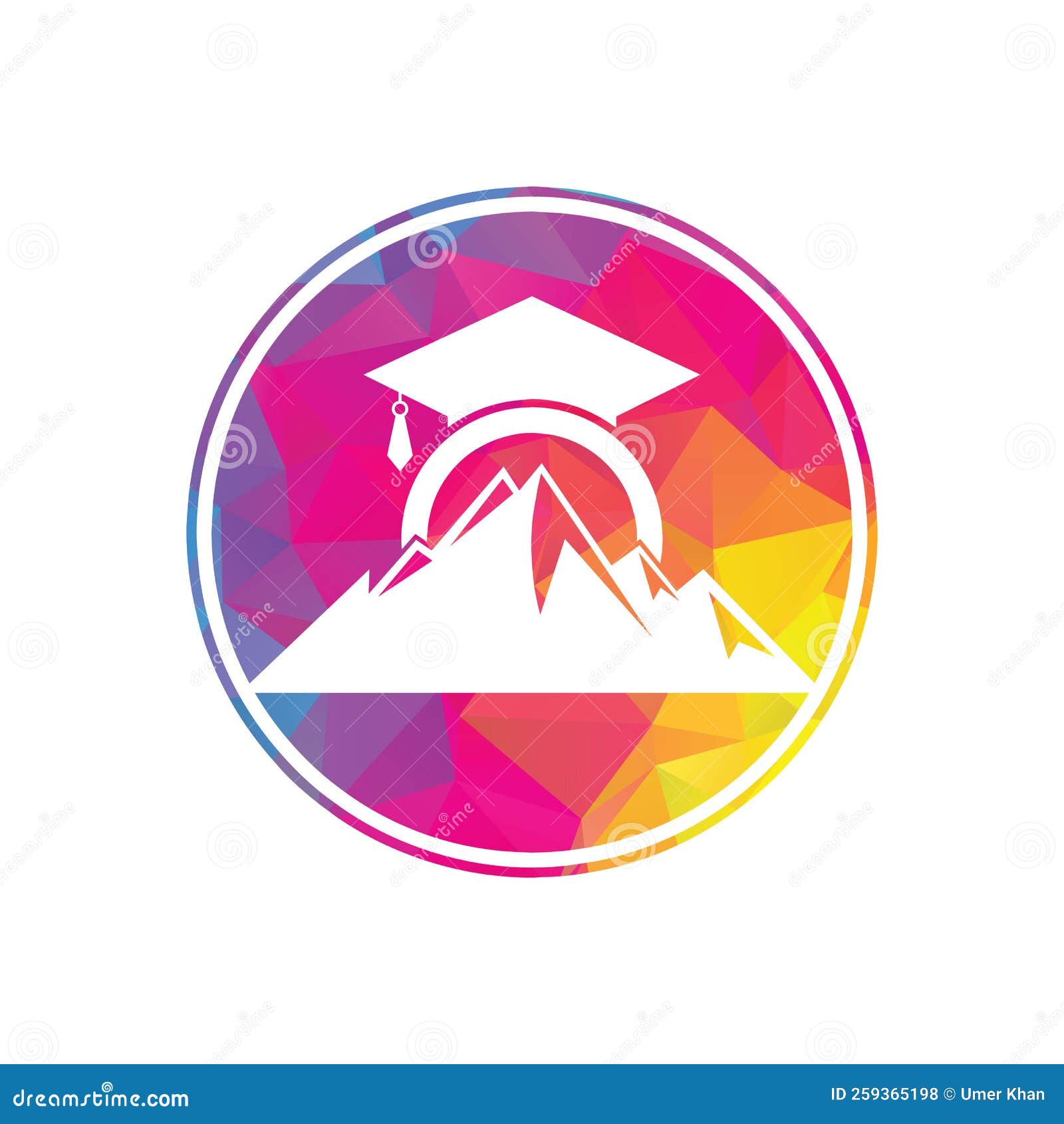 Mountain Education Logo Design Icon Template Stock Vector Mountain Education Logo Design Icon Template Stock Vector