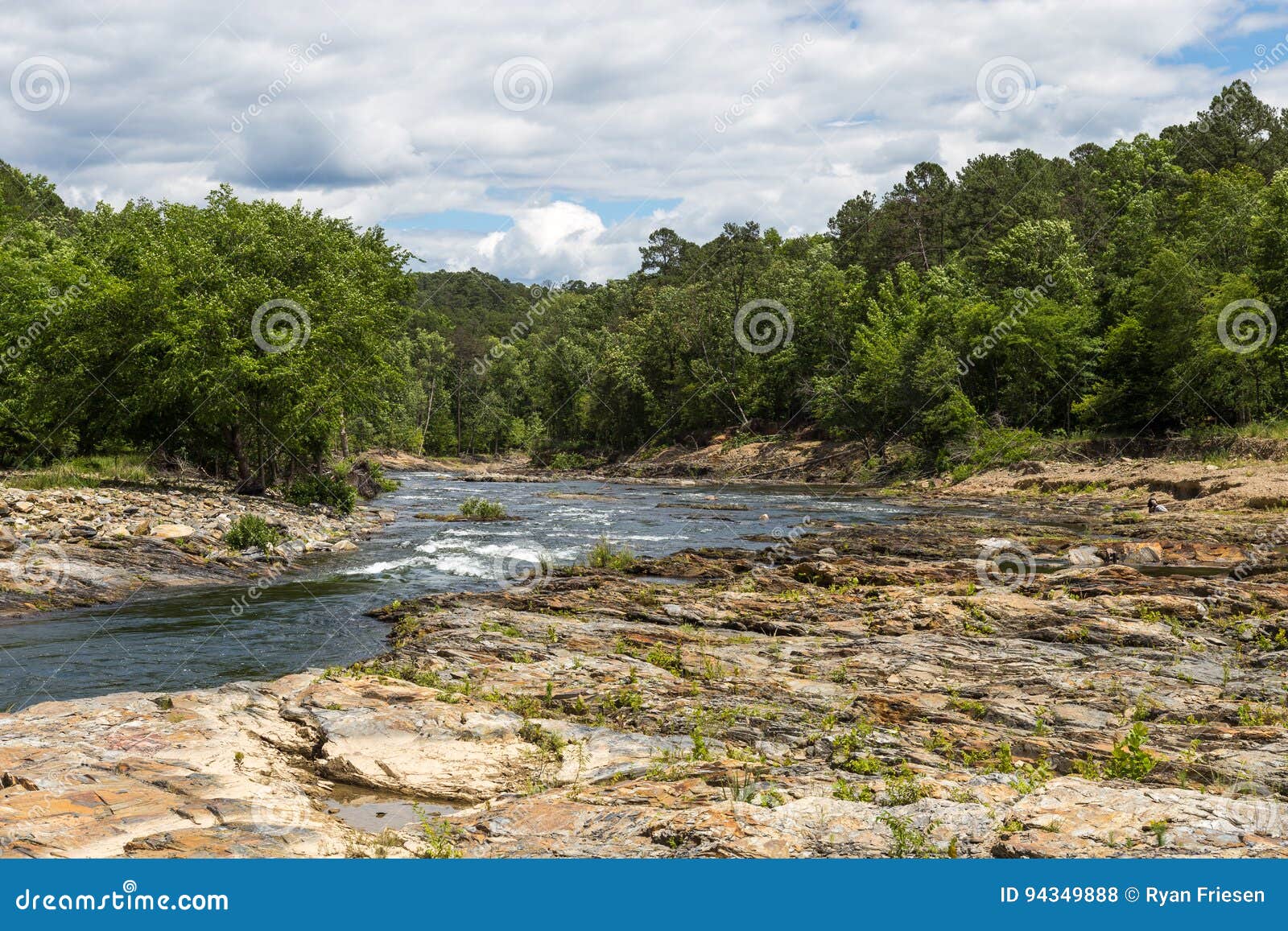 Mountain Fork River stock photo. Image of riverbed, summer 94349888