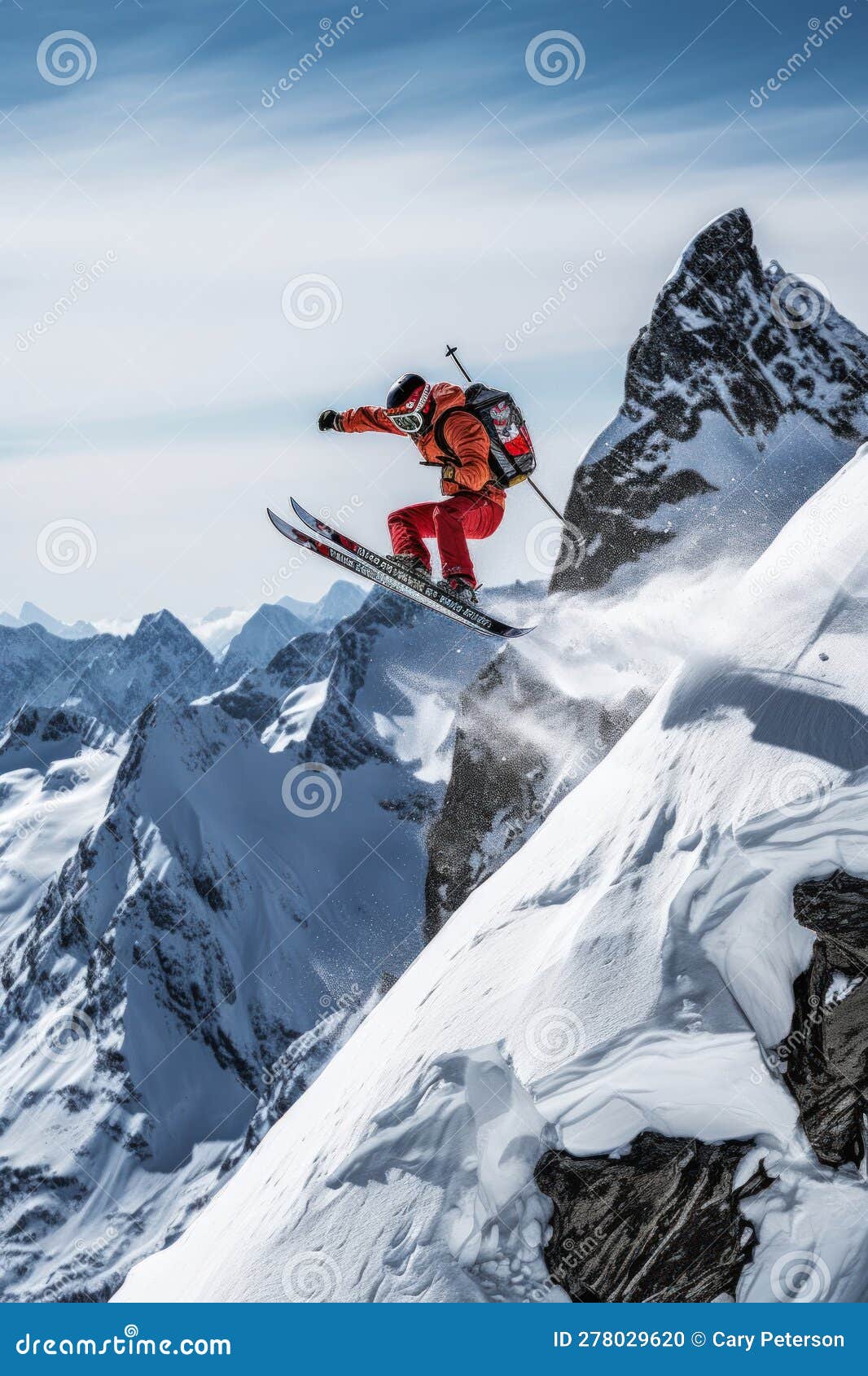 Skier Jumps Stock Illustrations