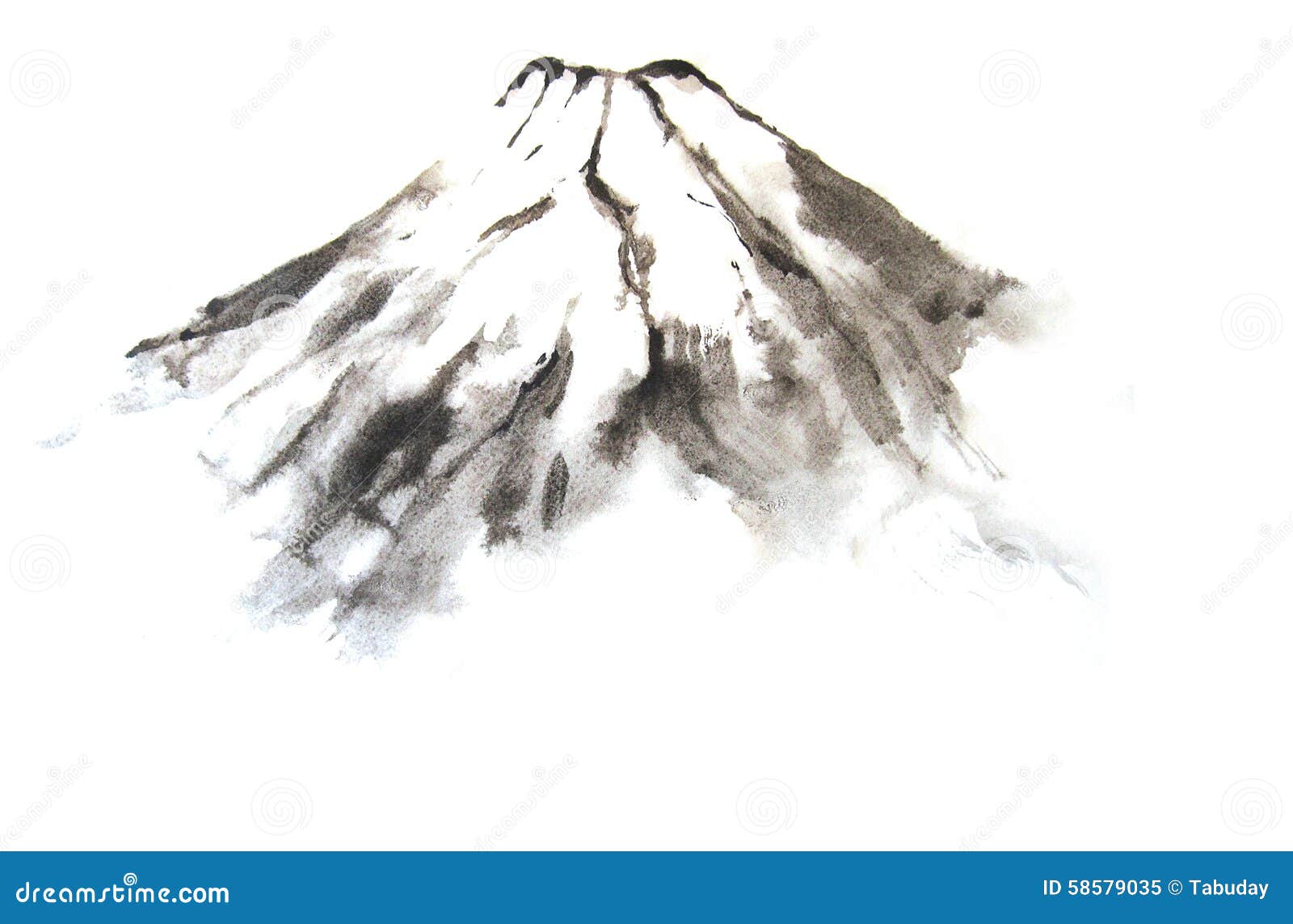 Mountain Fuji. stock illustration. Illustration of background - 58579035