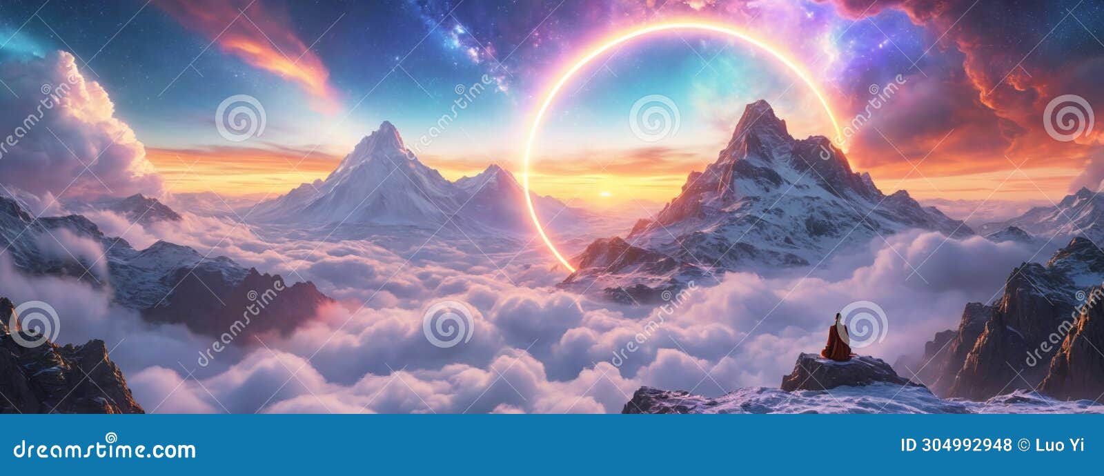 mountain and the future cycle universe, . ai generateface