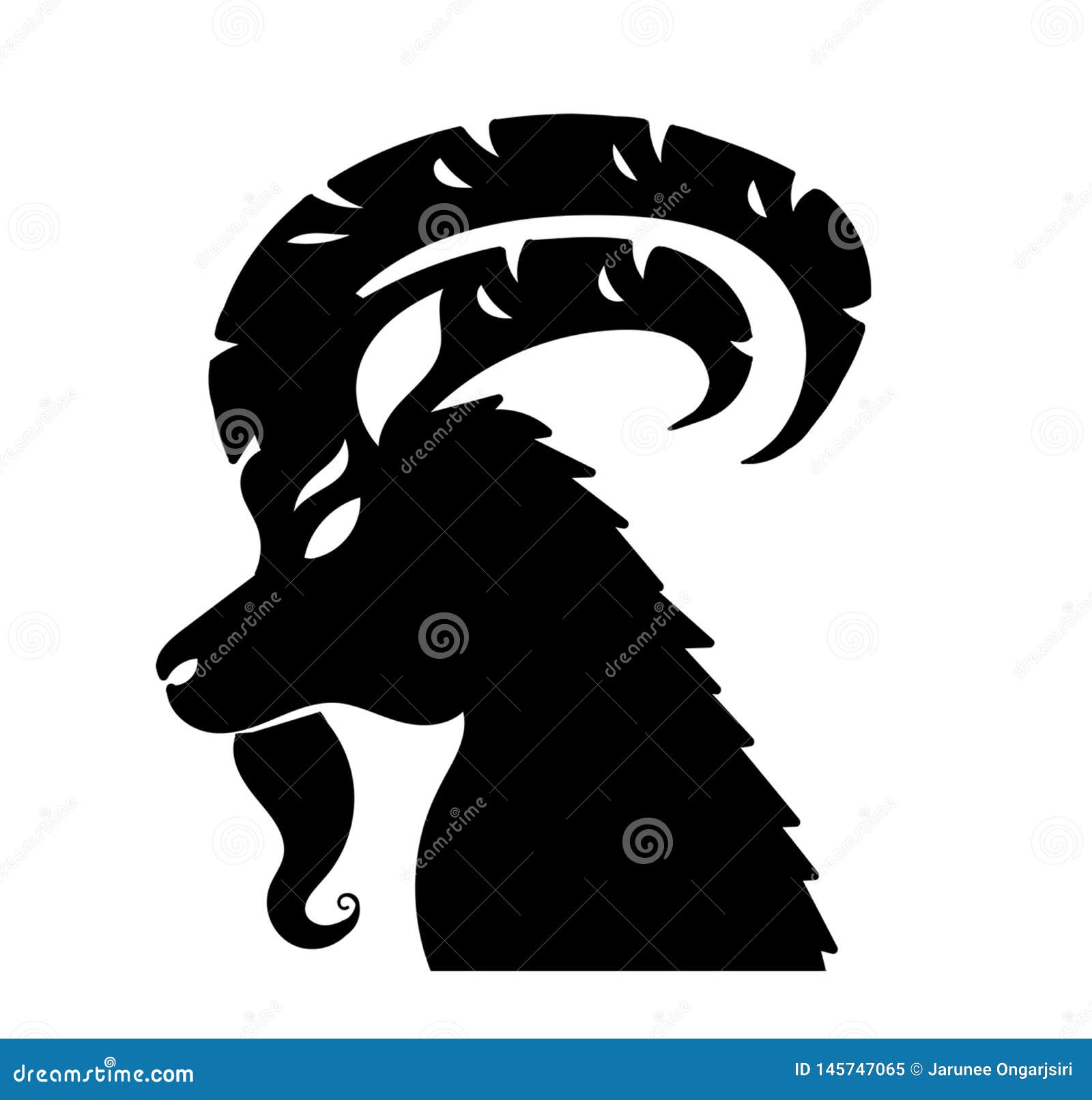 Mountain Goat Capricorn Animal Horoscope Art Astrology Smybol Wallpaper  Stock Illustration - Illustration of color, black: 145747065