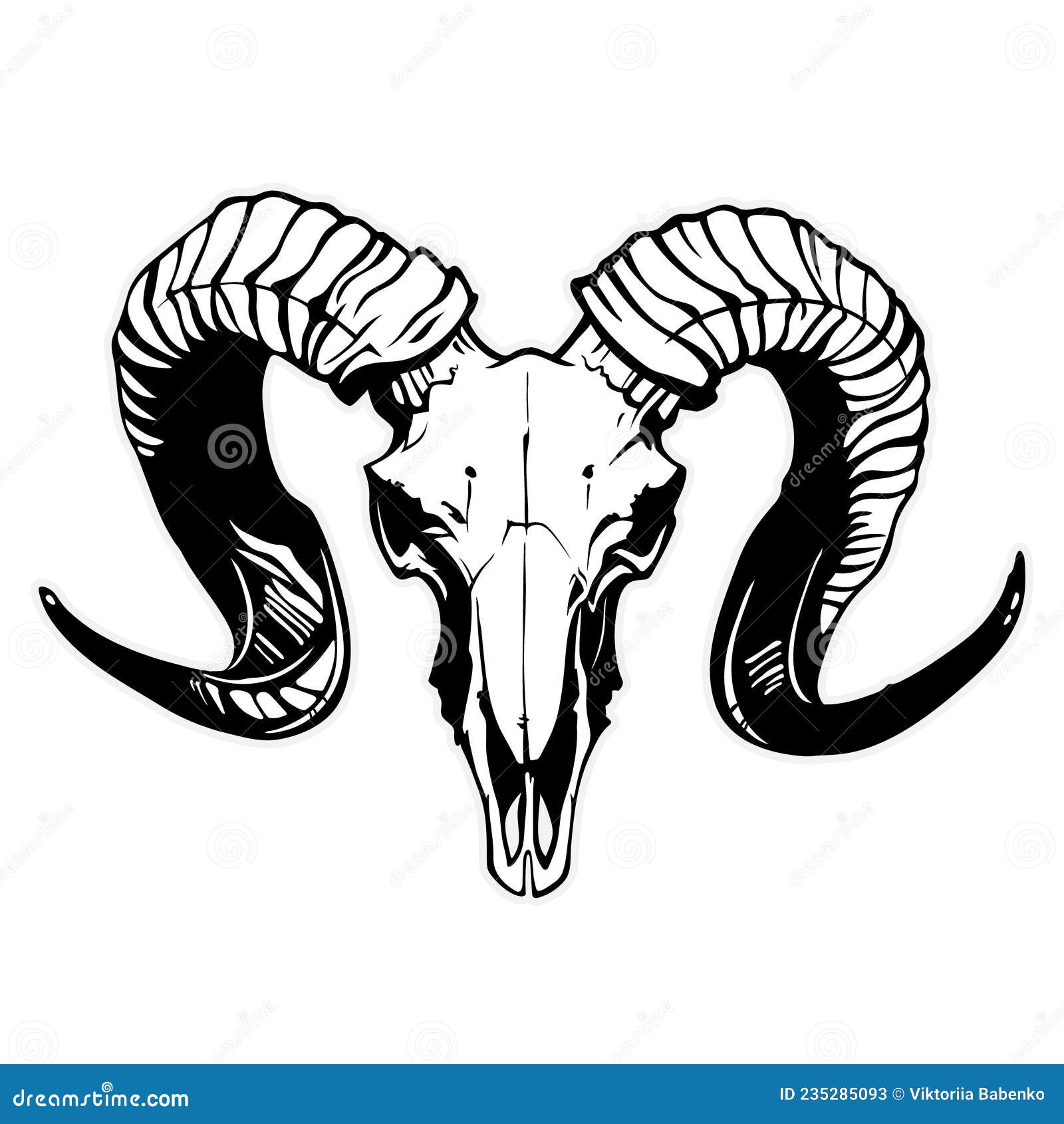 ram skull silhouette