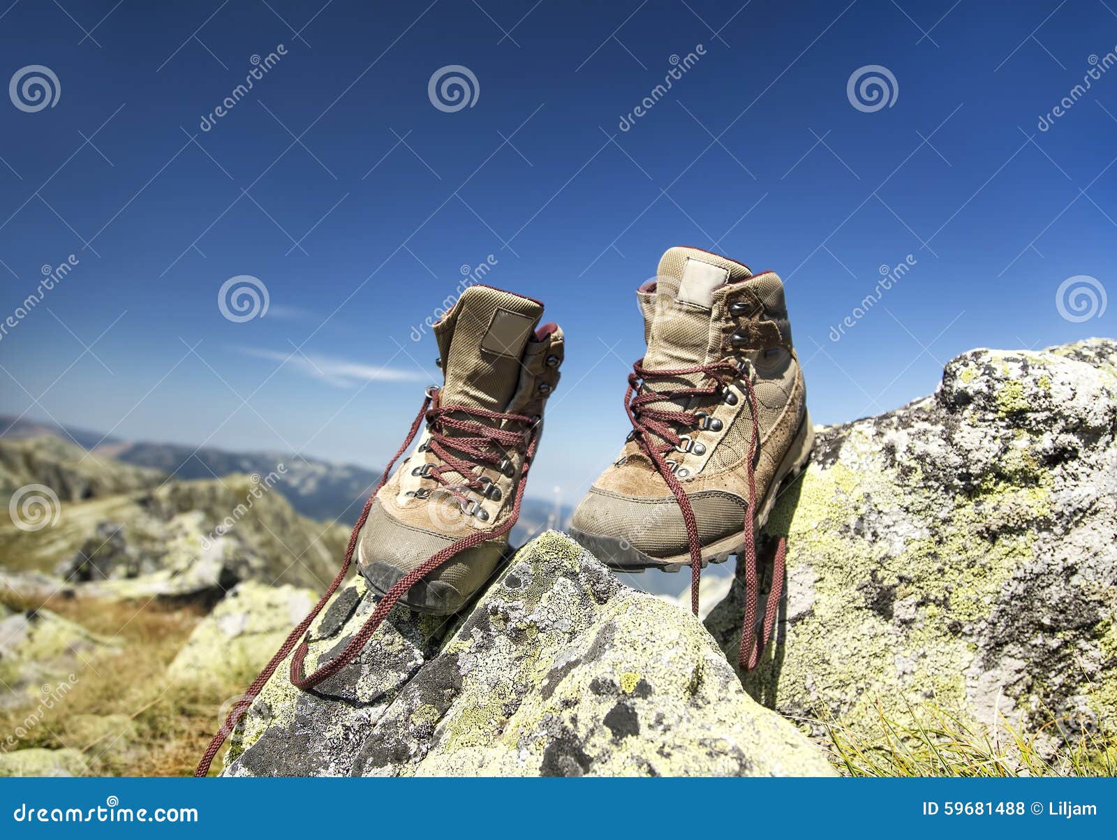 Mountain Hiking Boots stock photo. Image of boot, mountain 59681488
