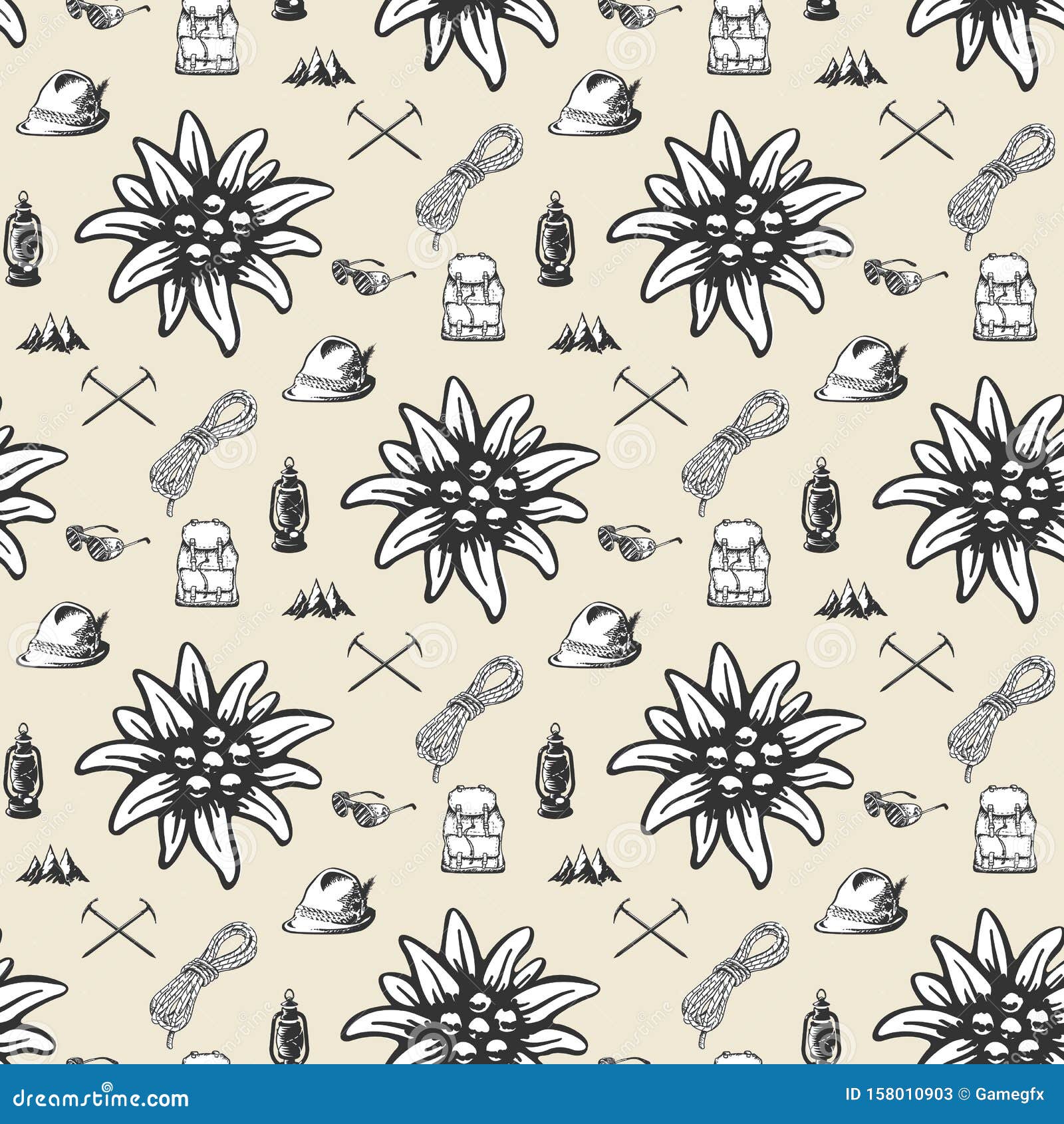 mountain hiking outdoor pattern, seamless, tile, background