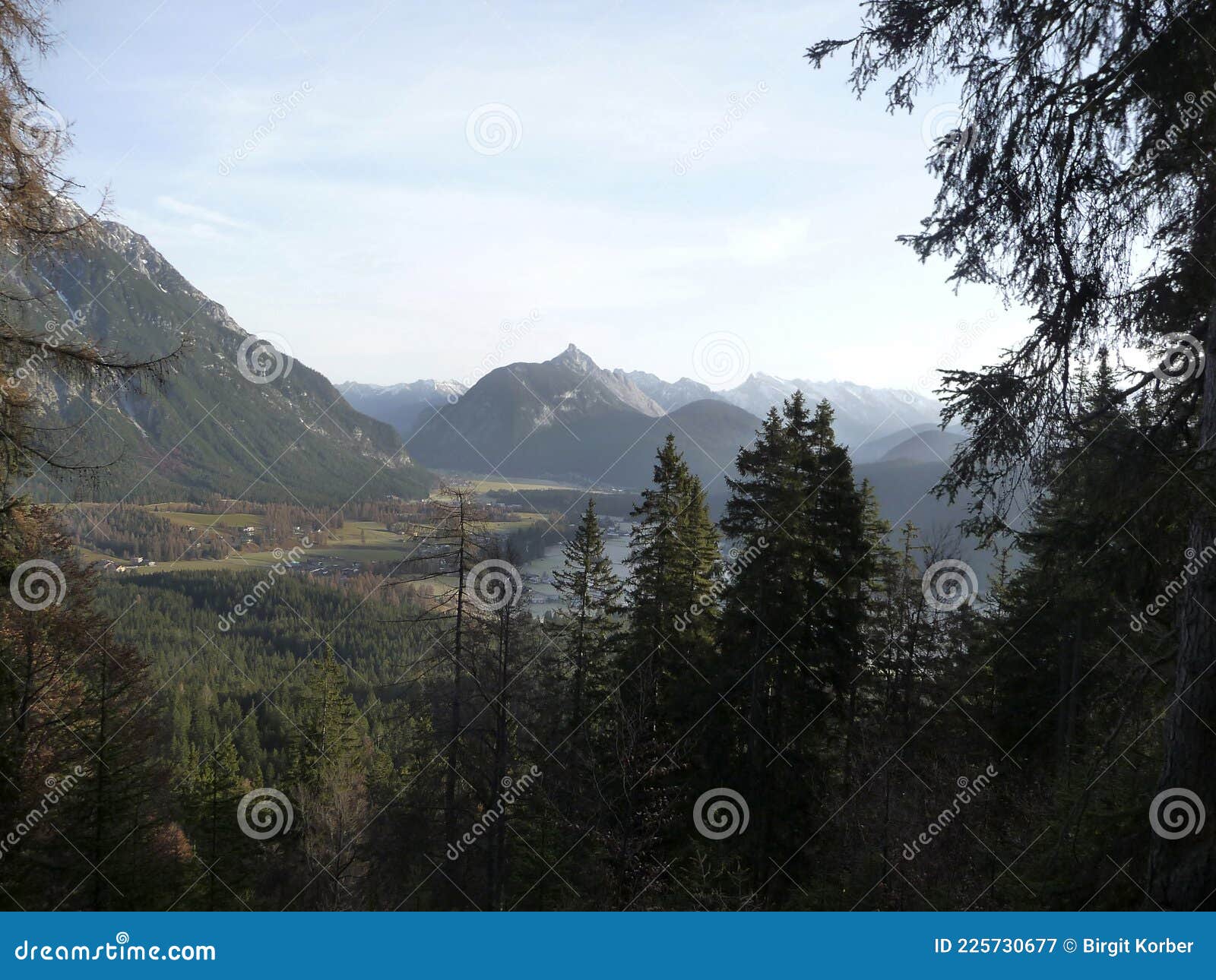 Mountain Hiking Tour To Mountain Hohe Munde in Tyrol, Austria Stock ...