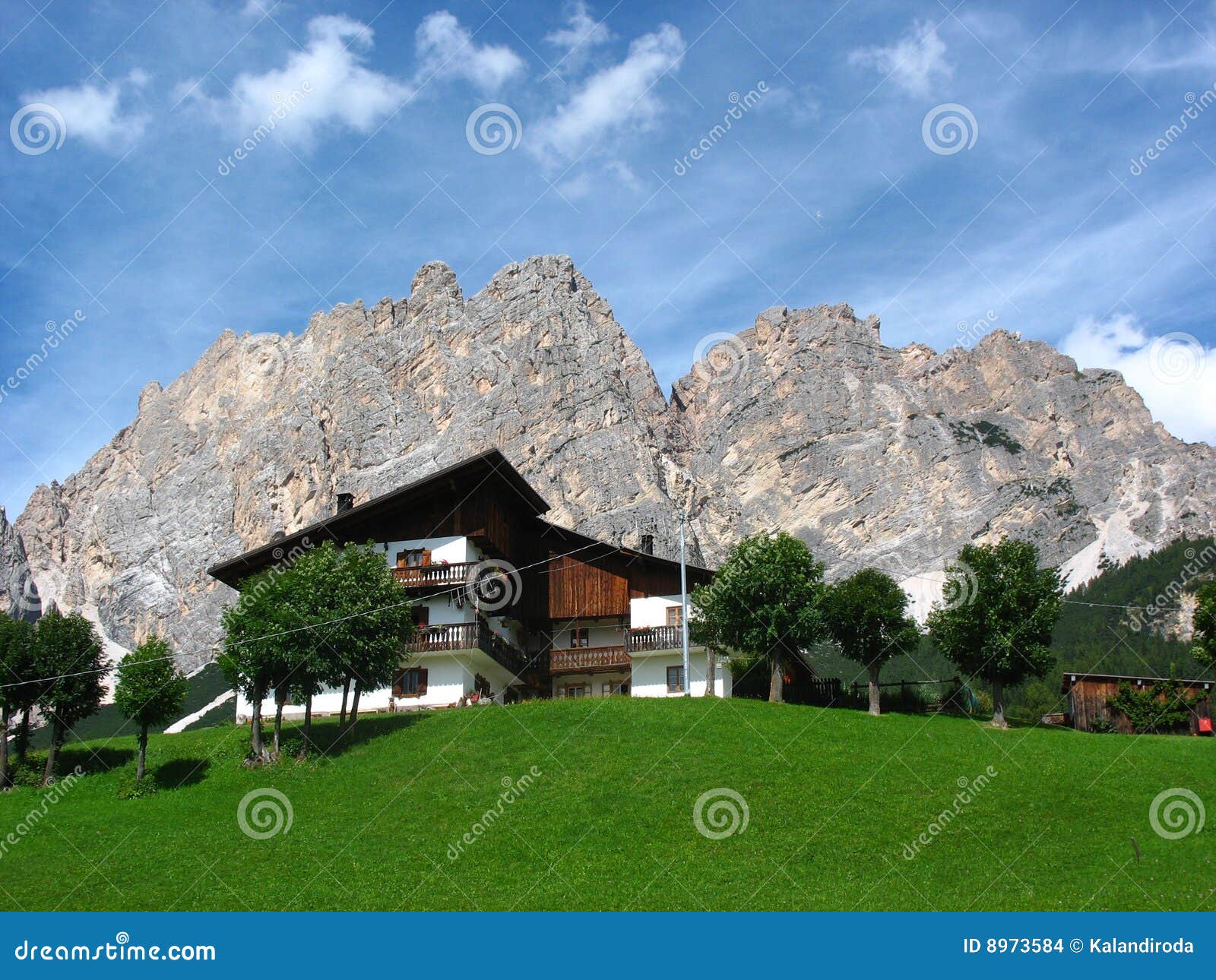 Mountain House In The Dolomites Stock Images Image 8973584