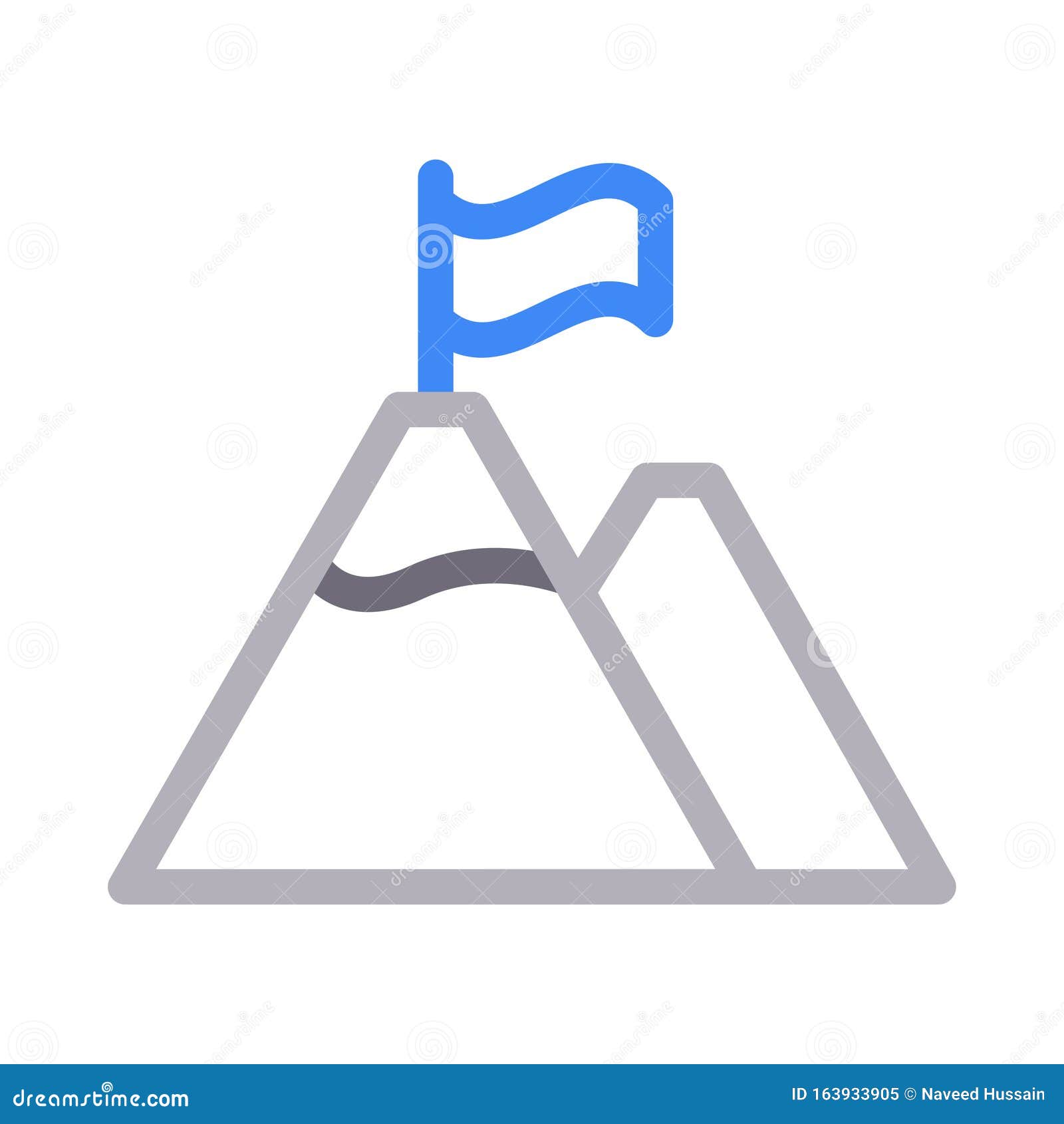 mountain  color line icon