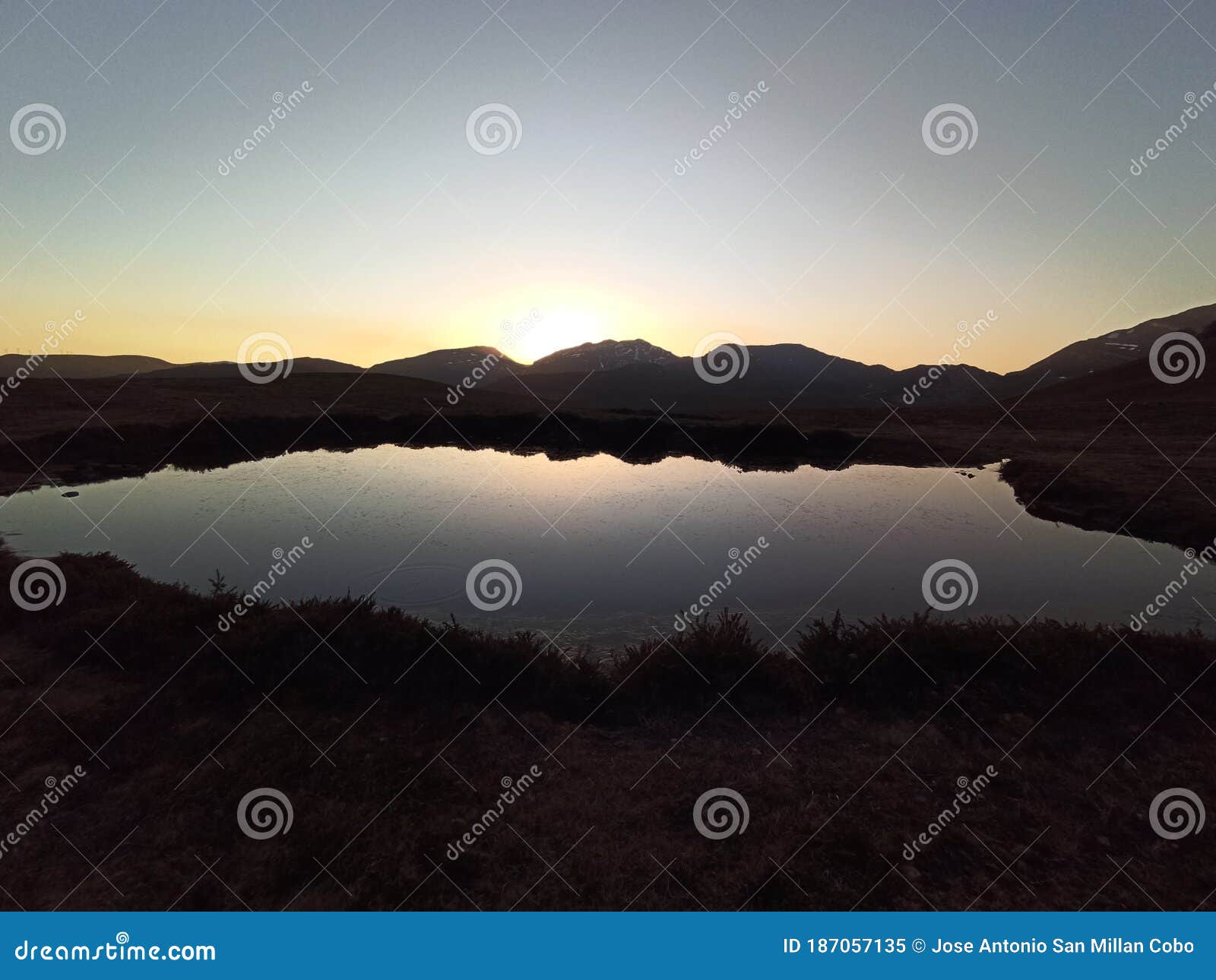 mountain lake in the cordillera cantabrica. espinosa de los monteros