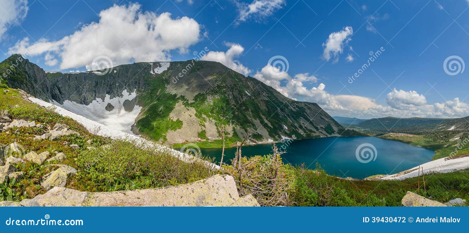 mountain lake in siberia