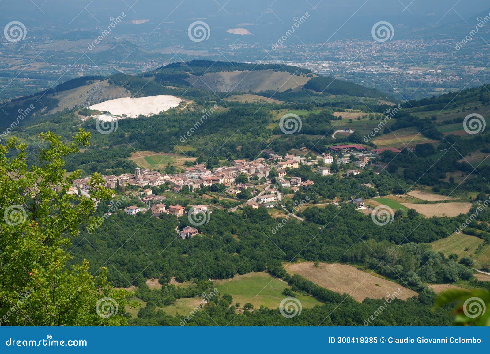 mountain landscape along the road to rocca di cambio, abruzzo