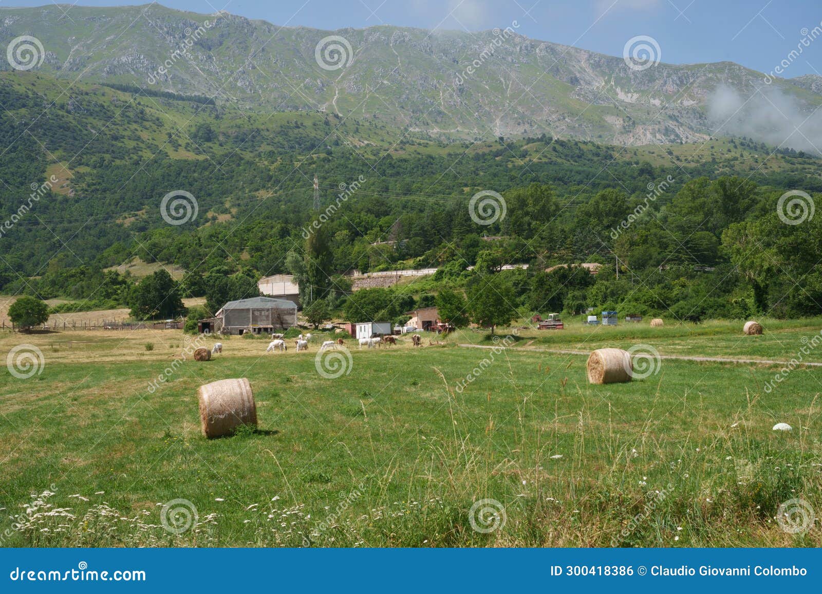 mountain landscape along the road to rocca di cambio, abruzzo